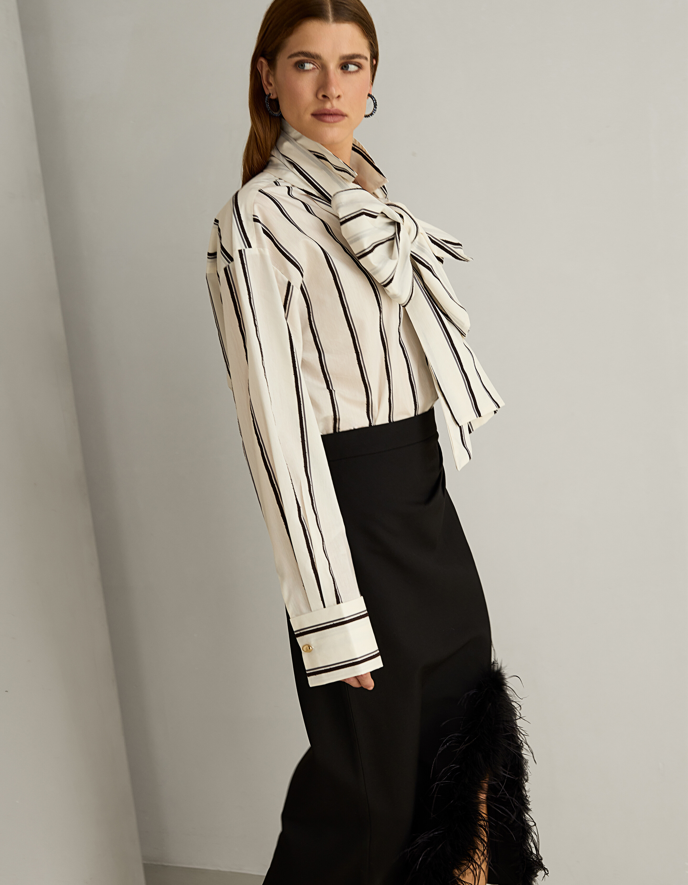 Feather Maxi Rok Zwart By Mieke SHOEBY WOMEN