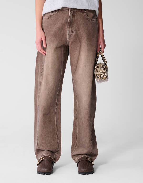 Barrel Fit Jeans Bruin SHOEBY WOMEN