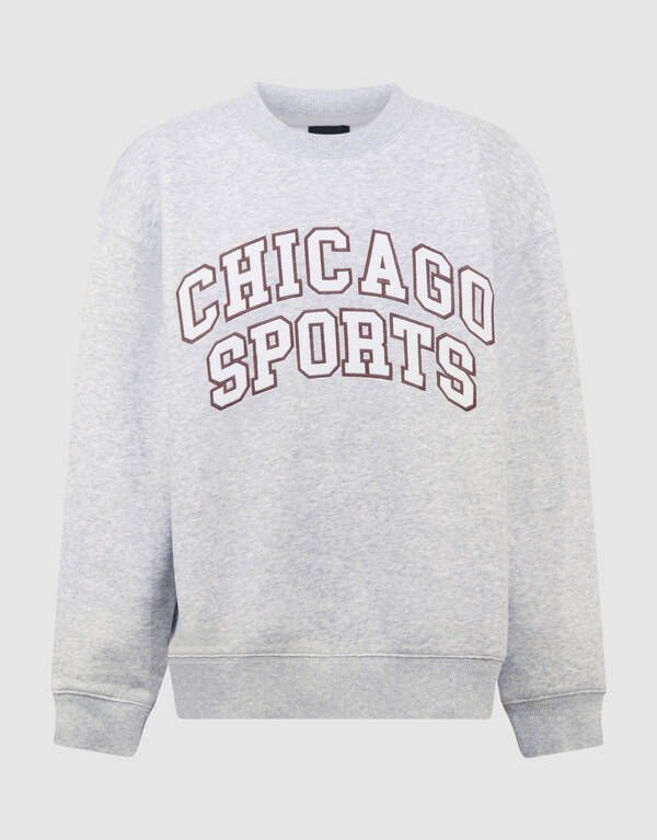Chicago Artwork Sweater Lichtgrijs SHOEBY BOYS