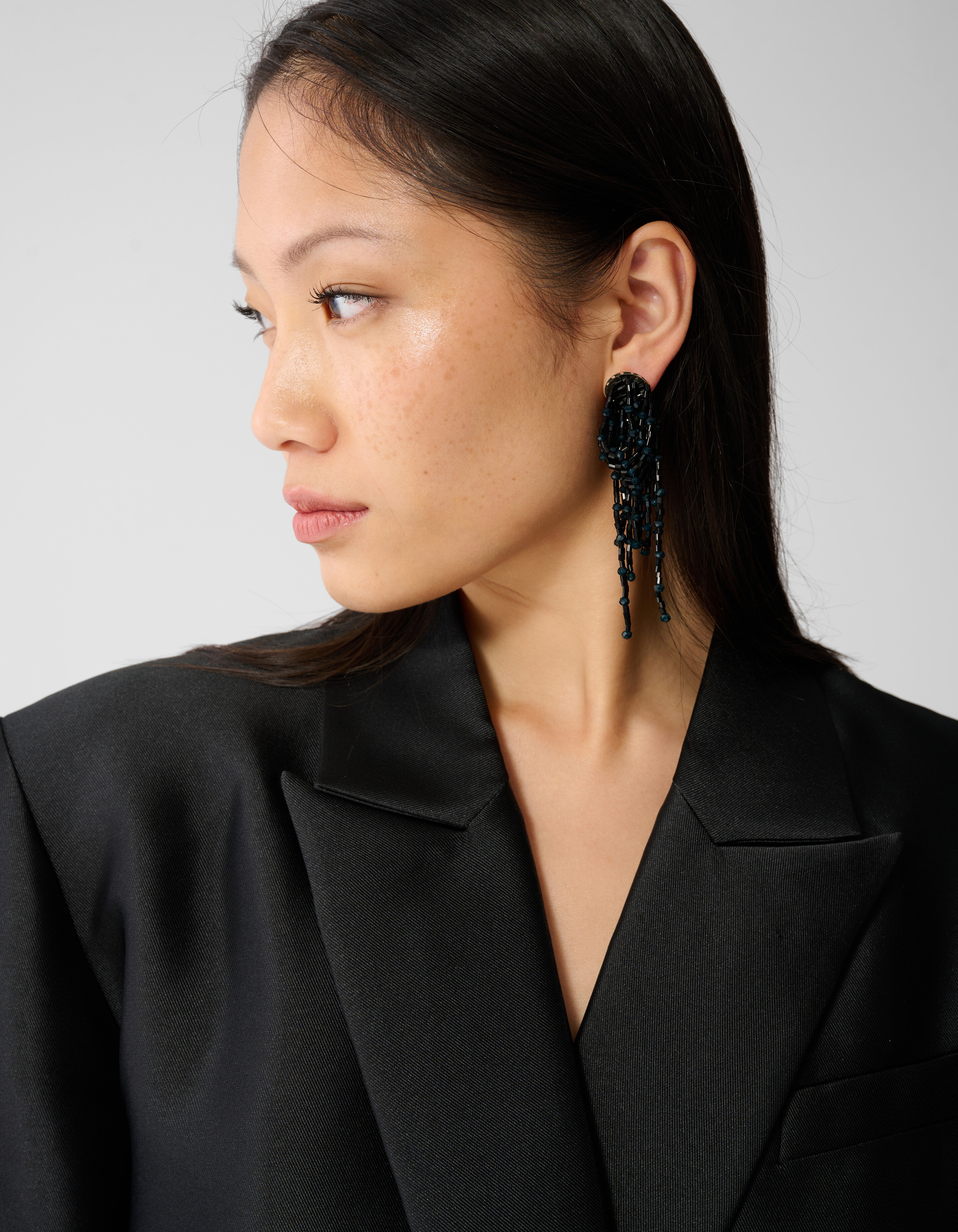 Multi Beaded Oorbellen Zwart SHOEBY ACCESSOIRES