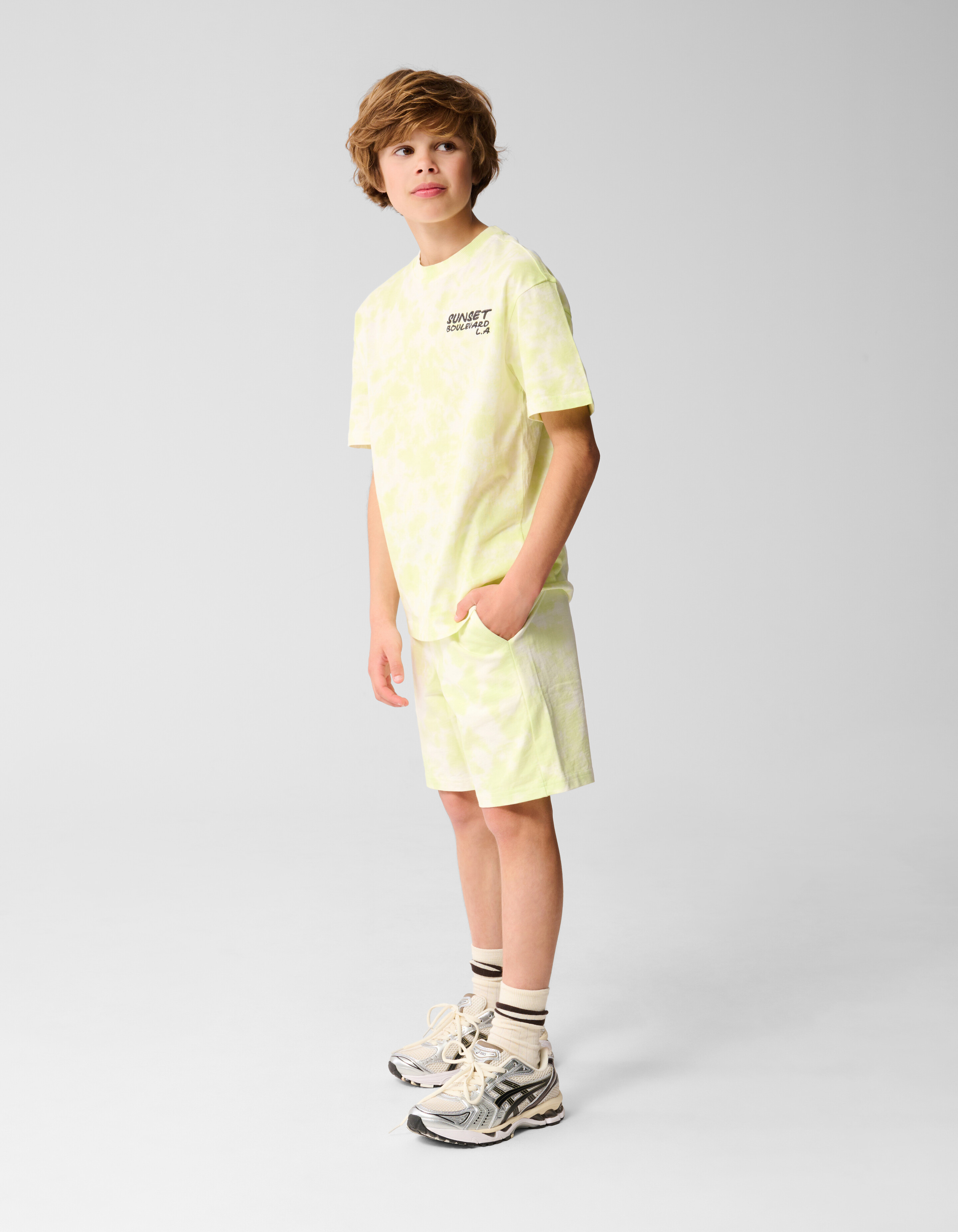 Tie Dye T-shirt Lichtgroen SHOEBY BOYS