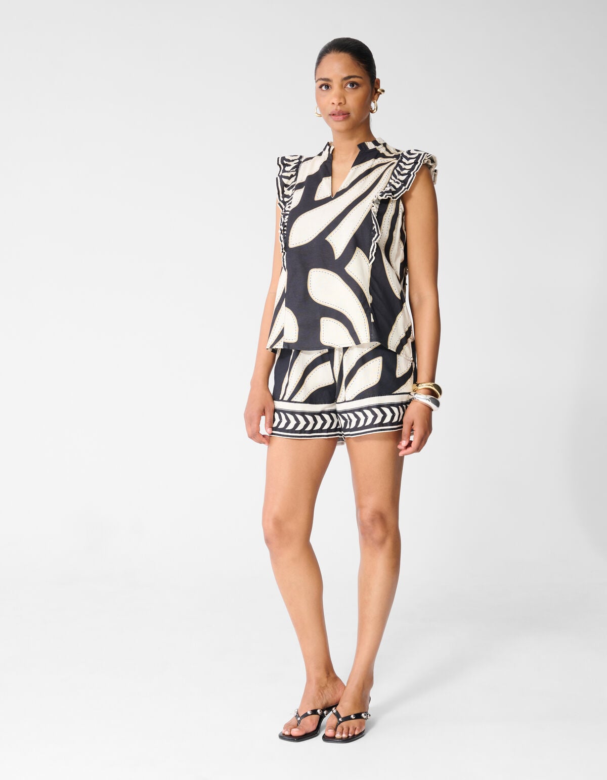 Printed Top Zwart SHOEBY WOMEN