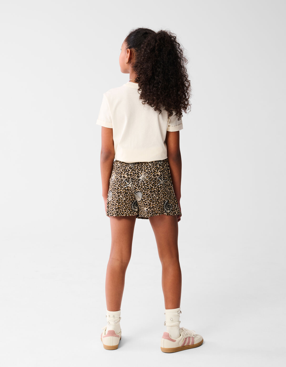 Printed Leopard Skort Bruin SHOEBY GIRLS