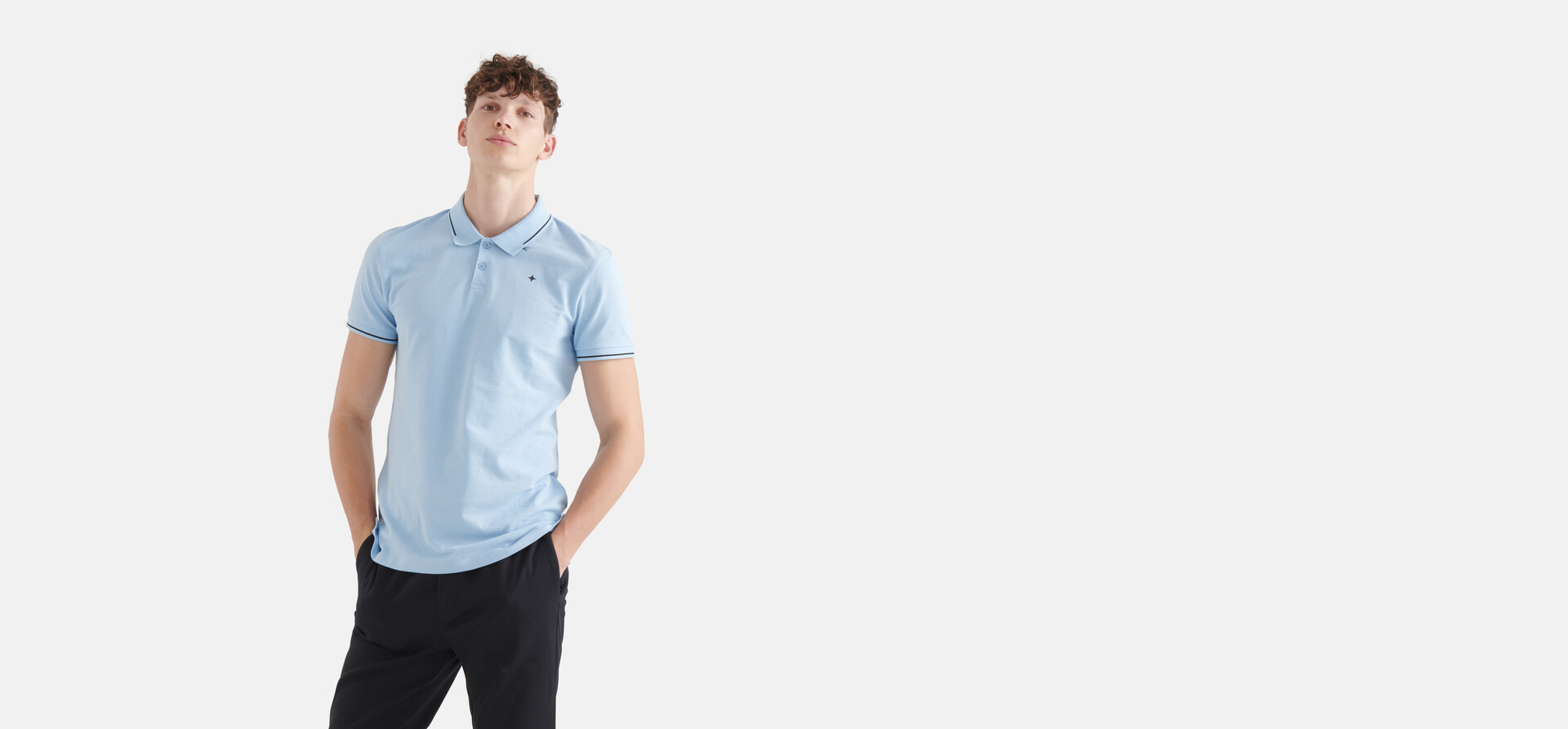 Basis Polo Lichtblauw SHOEBY MEN