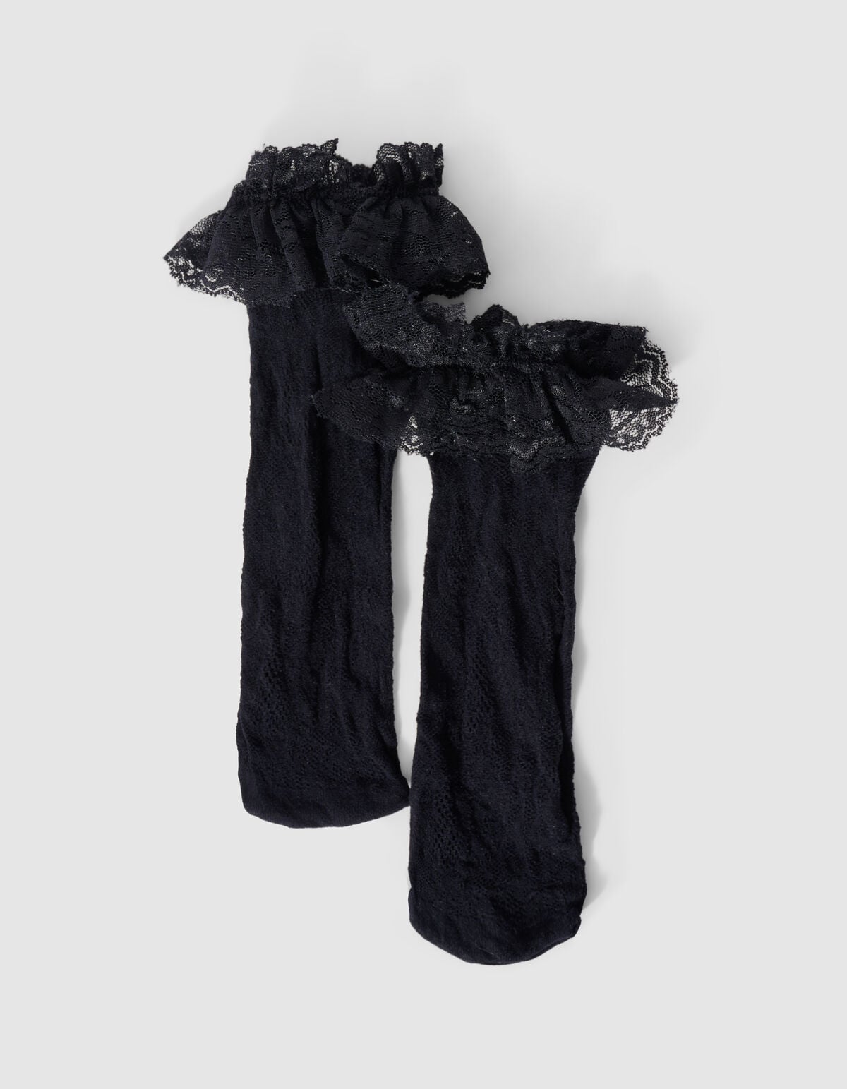 Kanten Ruffle Sokken Zwart SHOEBY ACCESSOIRES