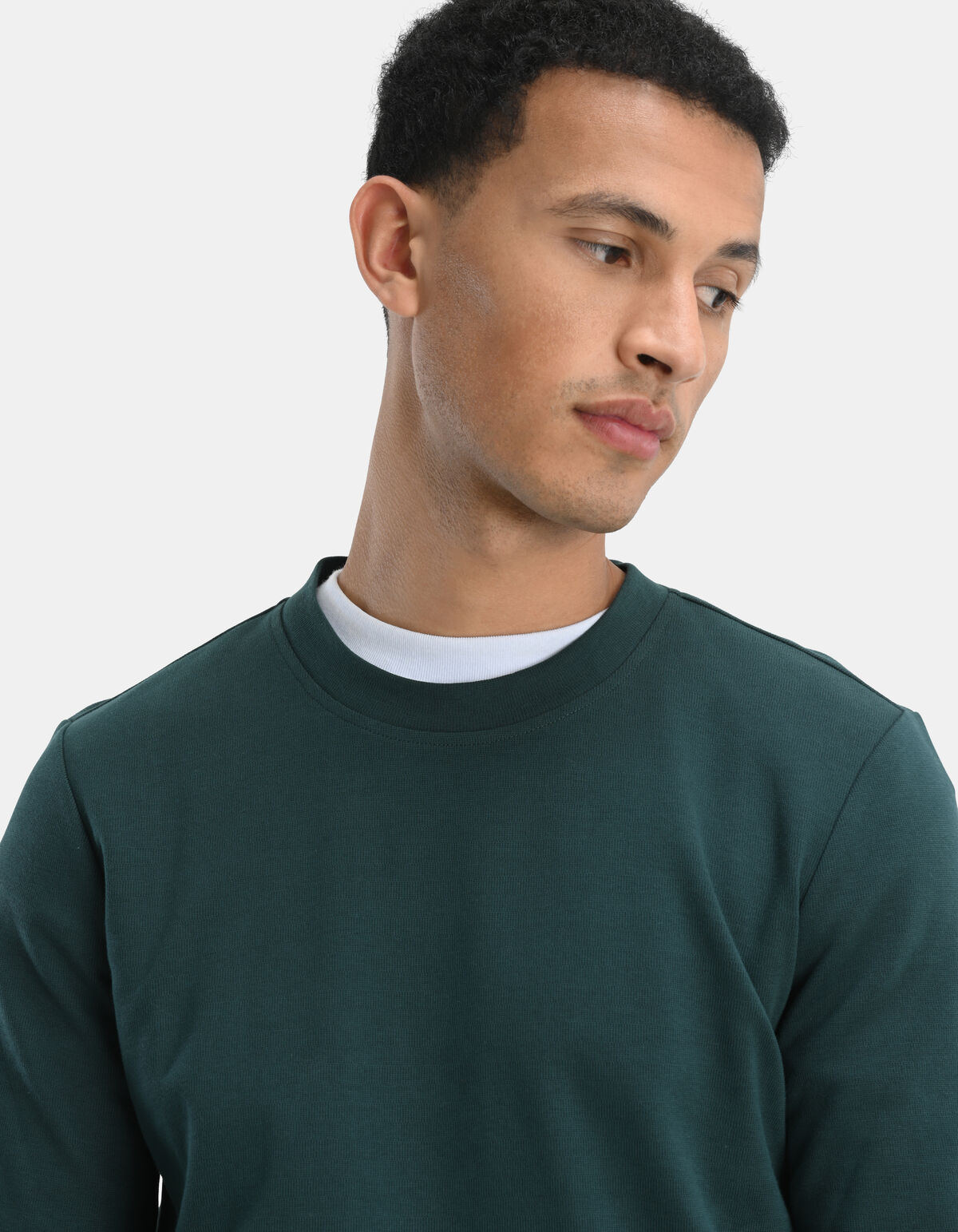 Lange Mouwen T-shirt Donkergroen SHOEBY MEN