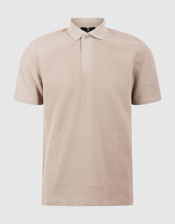 Waffle Polo Lichtbruin SHOEBY MEN