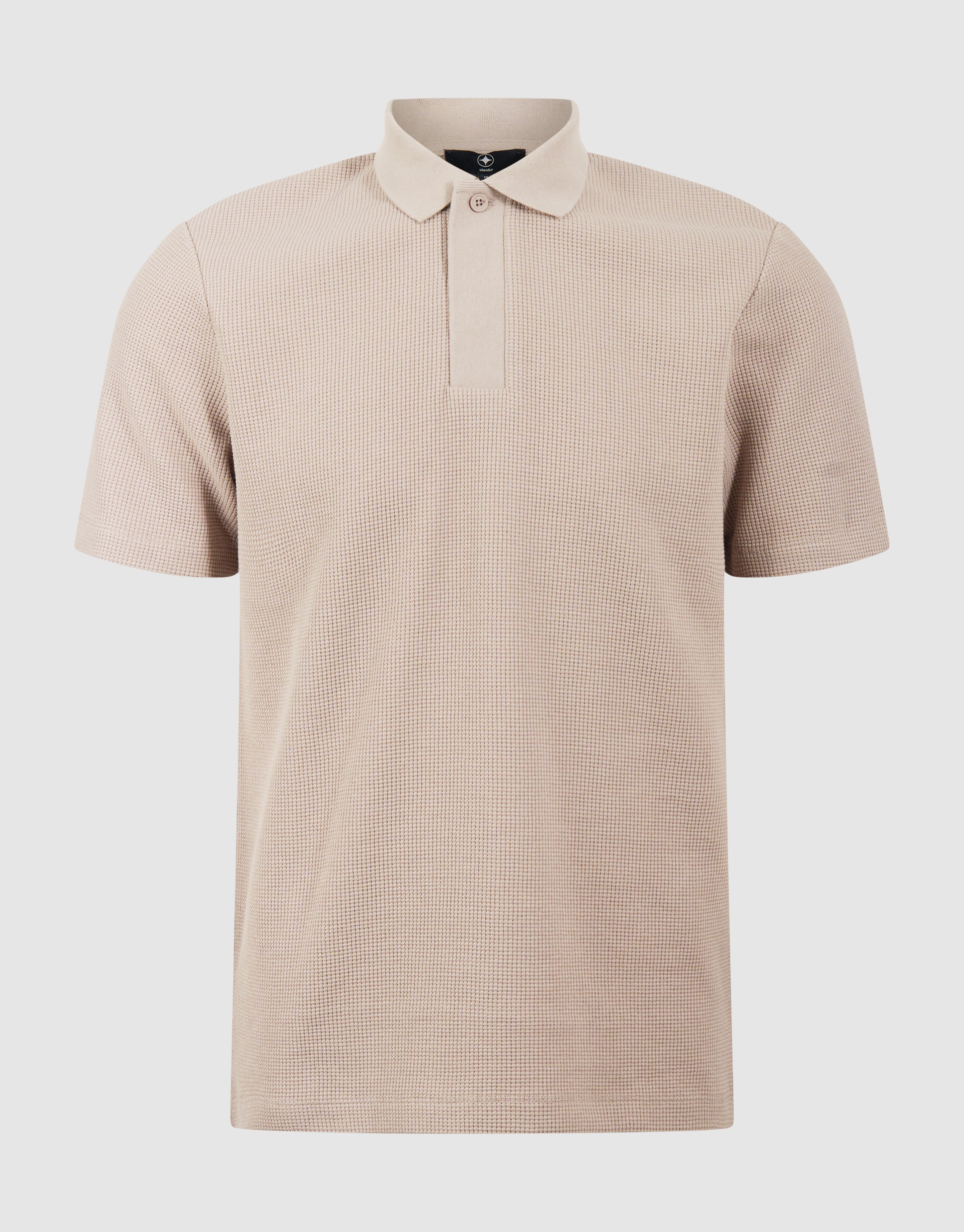 Waffle Polo Lichtbruin SHOEBY MEN