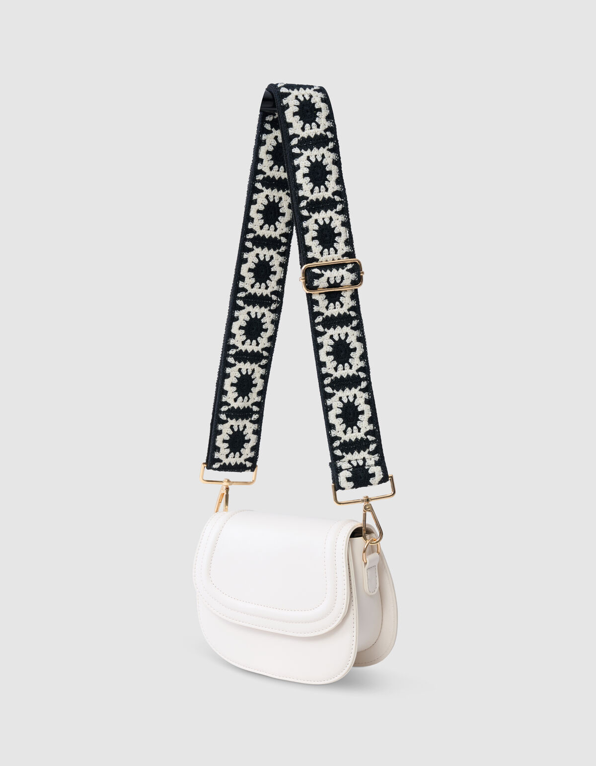 Crochet Strap Wit/Zwart SHOEBY ACCESSOIRES