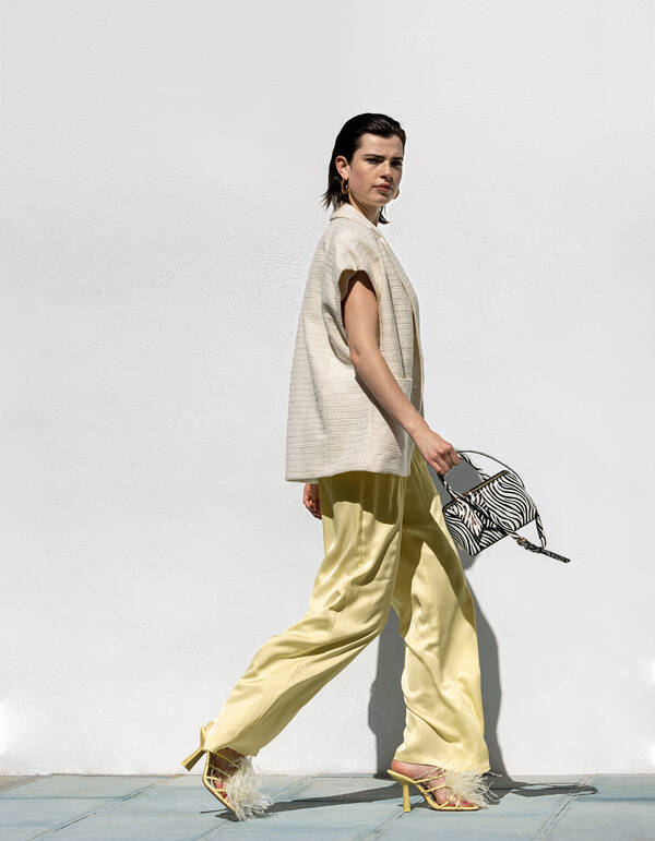 Oversized Gilet Gebroken Wit SHOEBY WOMEN