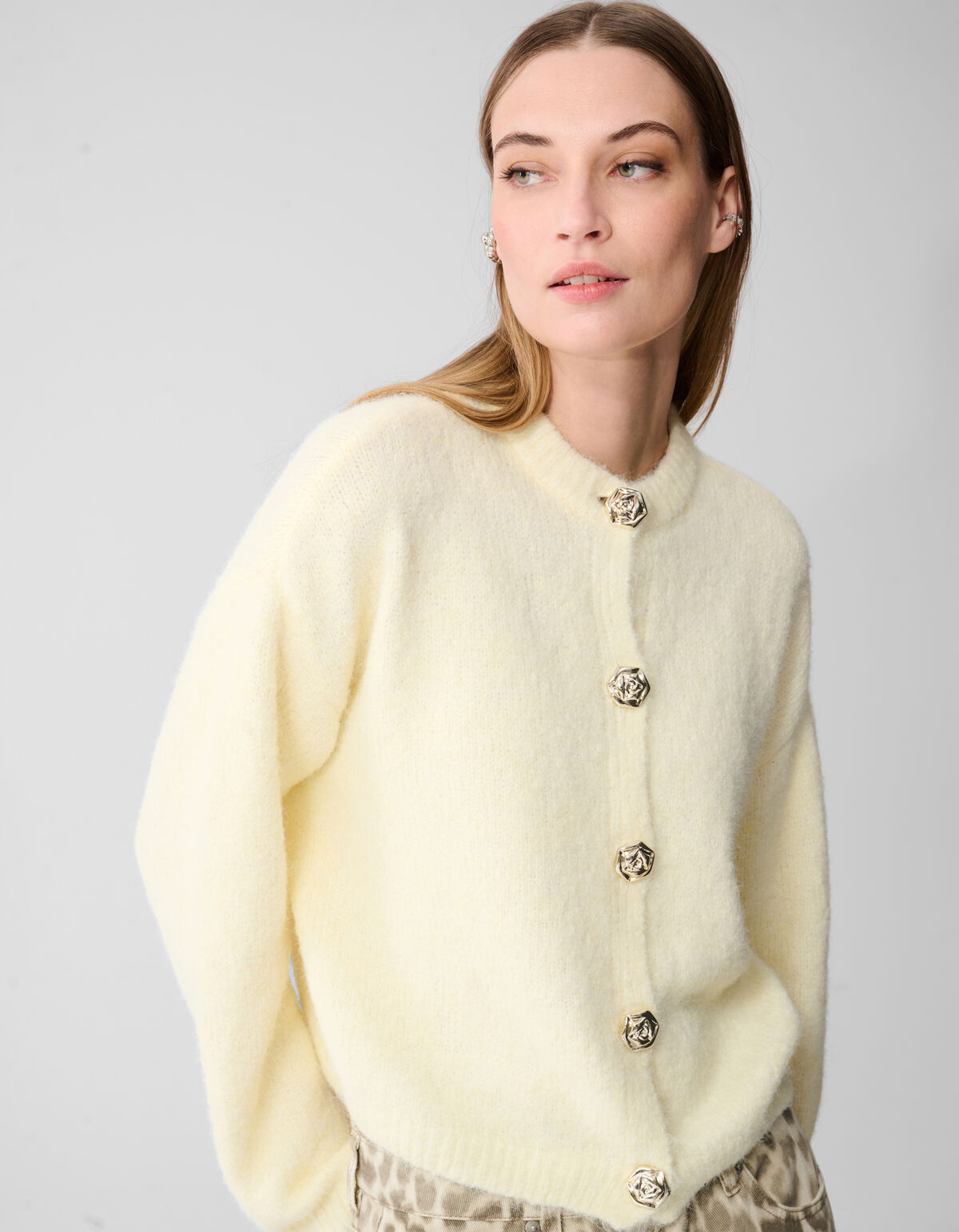 Fancy Button Vest Lichtgeel SHOEBY WOMEN