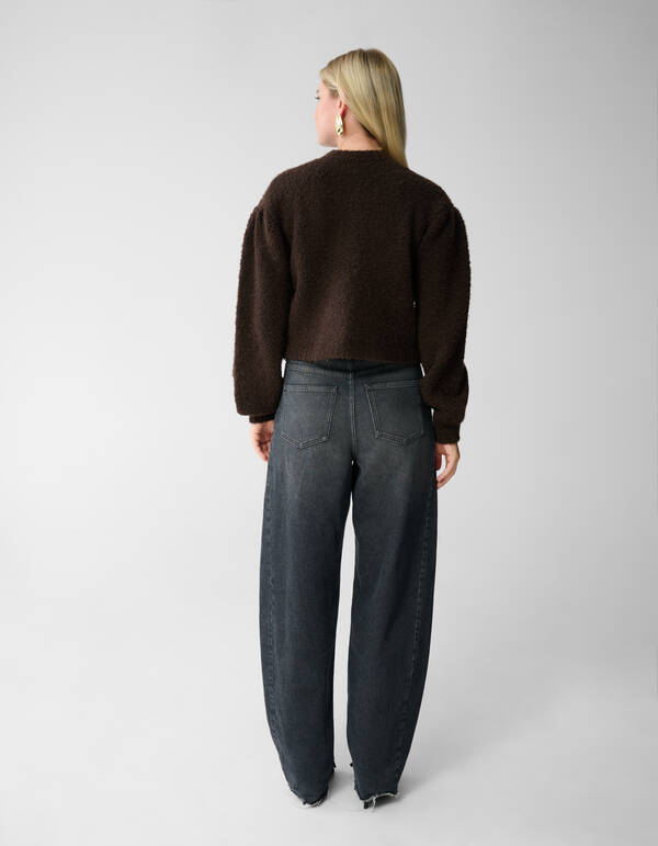 Teddy Knit Vest Bruin SHOEBY WOMEN