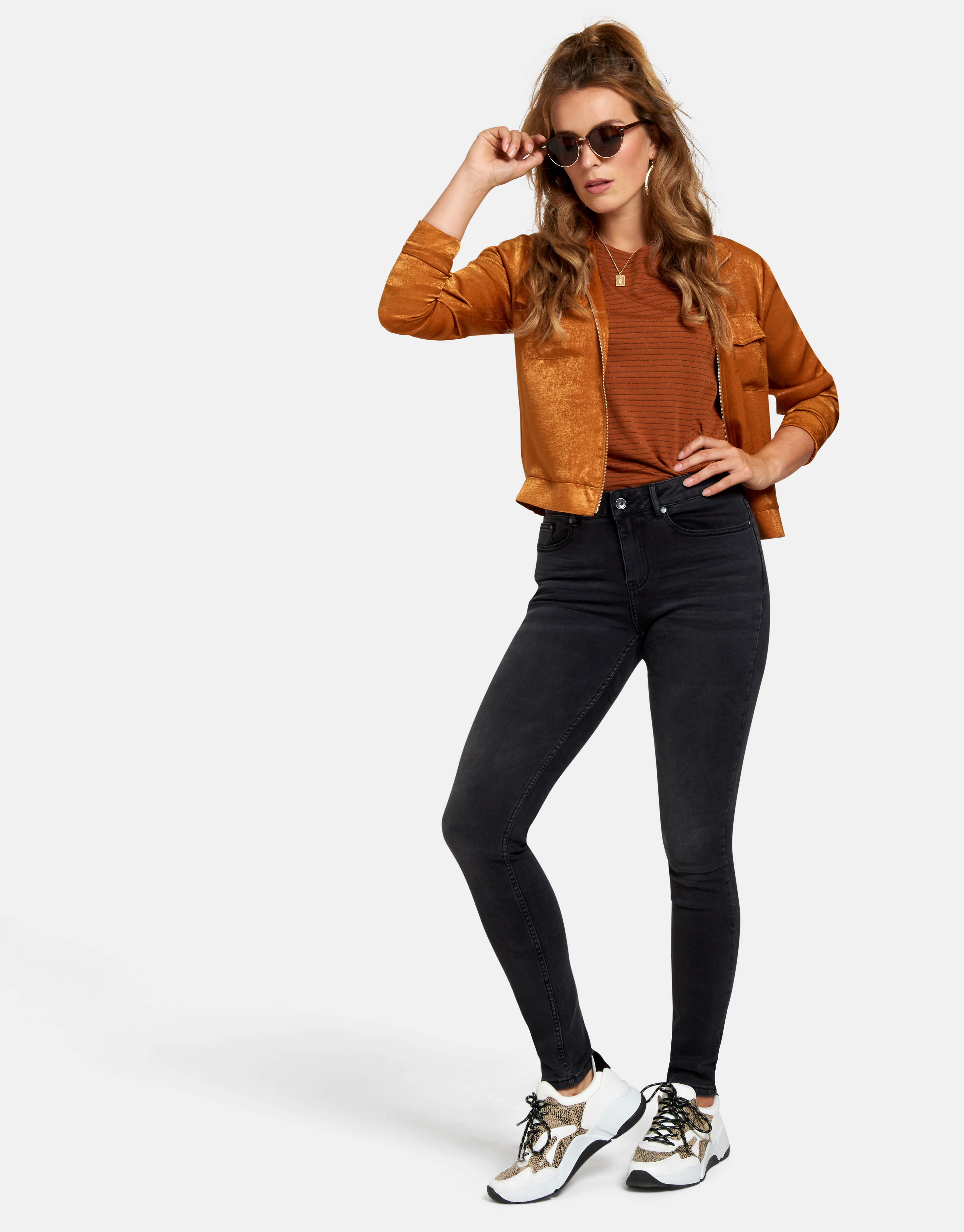Skinny Jeans Zwart L34 Eksept