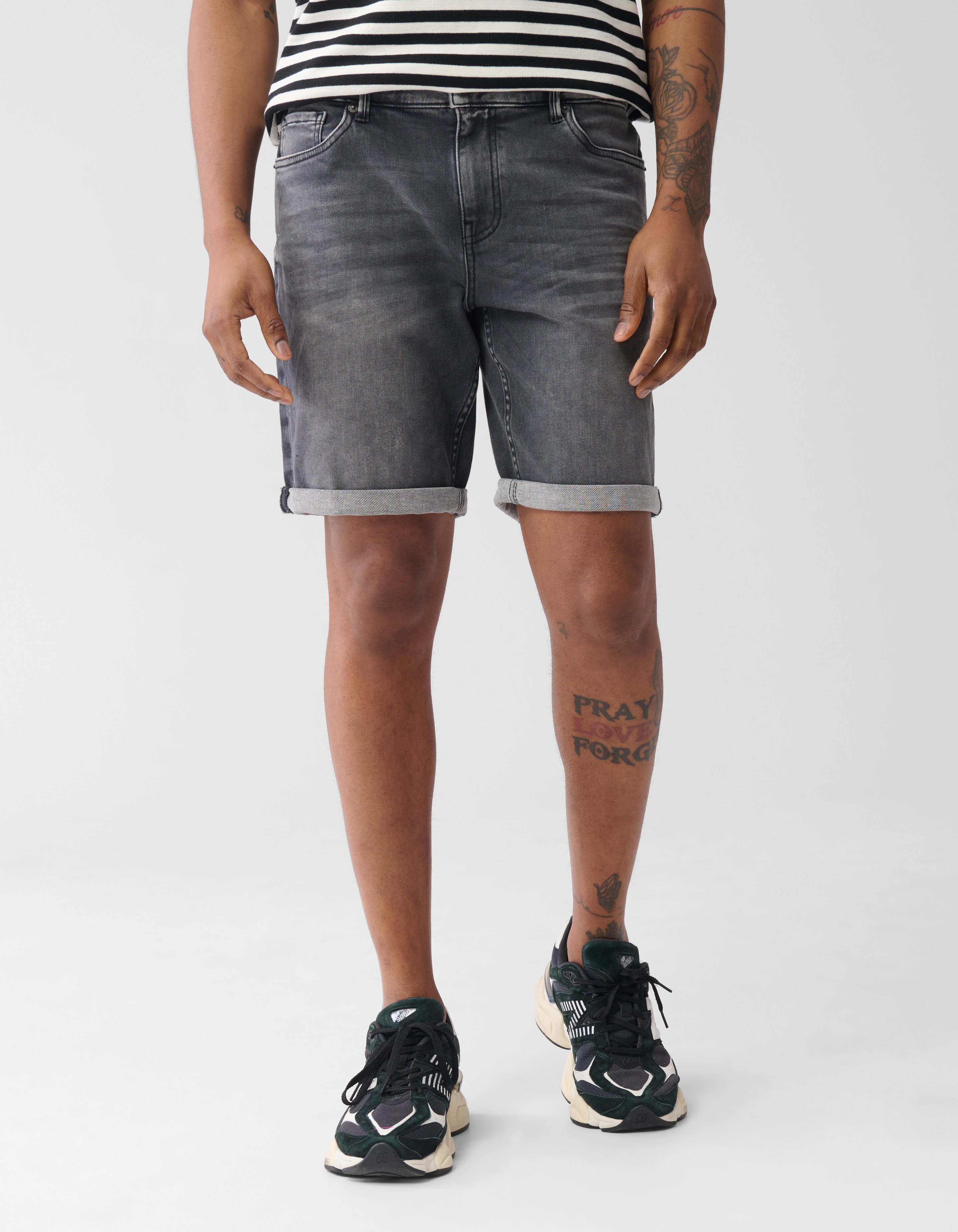 Denim Short Donkergrijs SHOEBY MEN