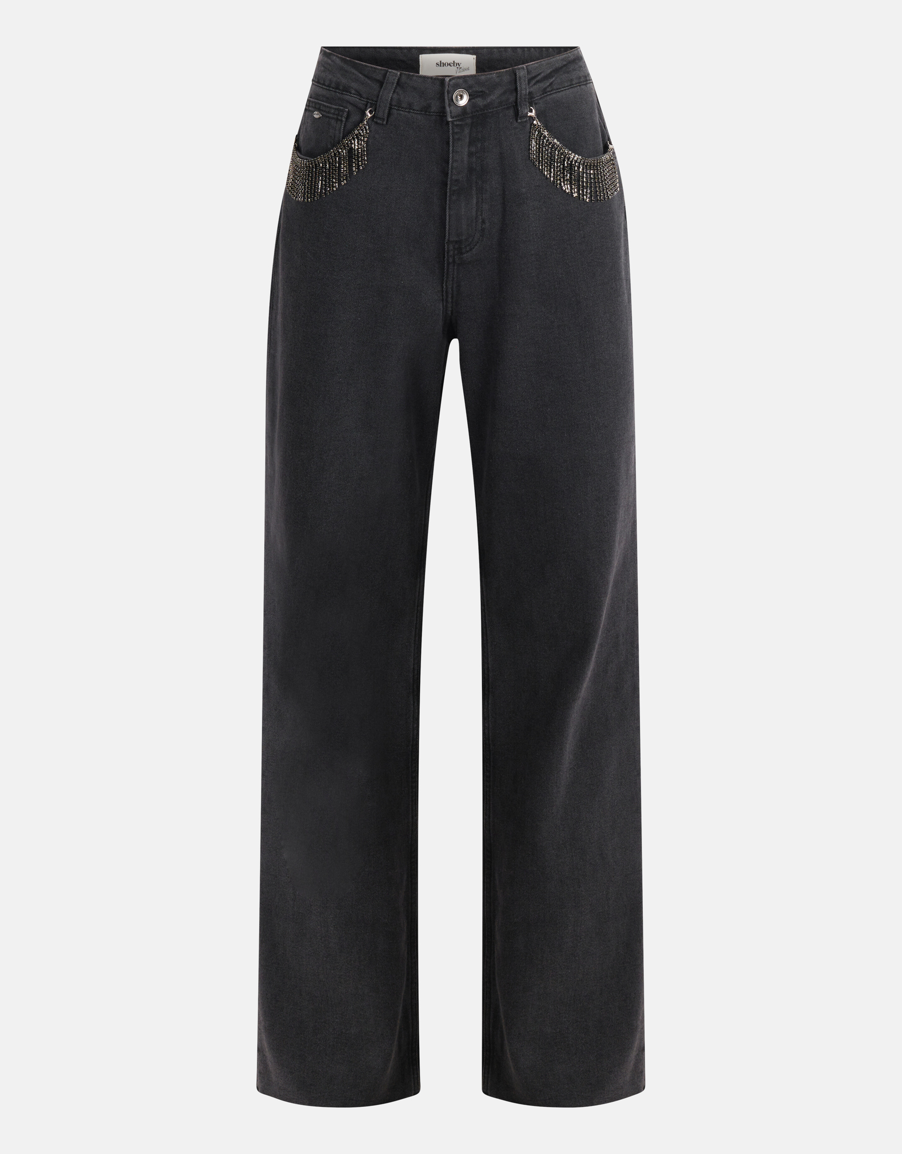 Strass Fringe Jeans Zwart SHOEBY WOMEN