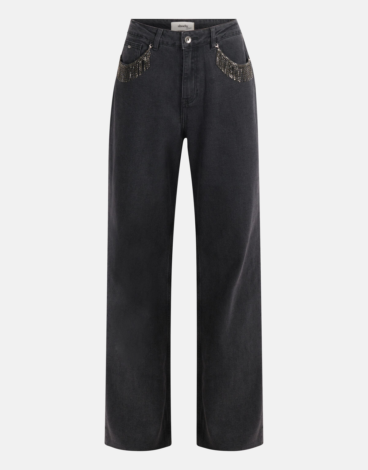 Strass Fringe Jeans Zwart SHOEBY WOMEN