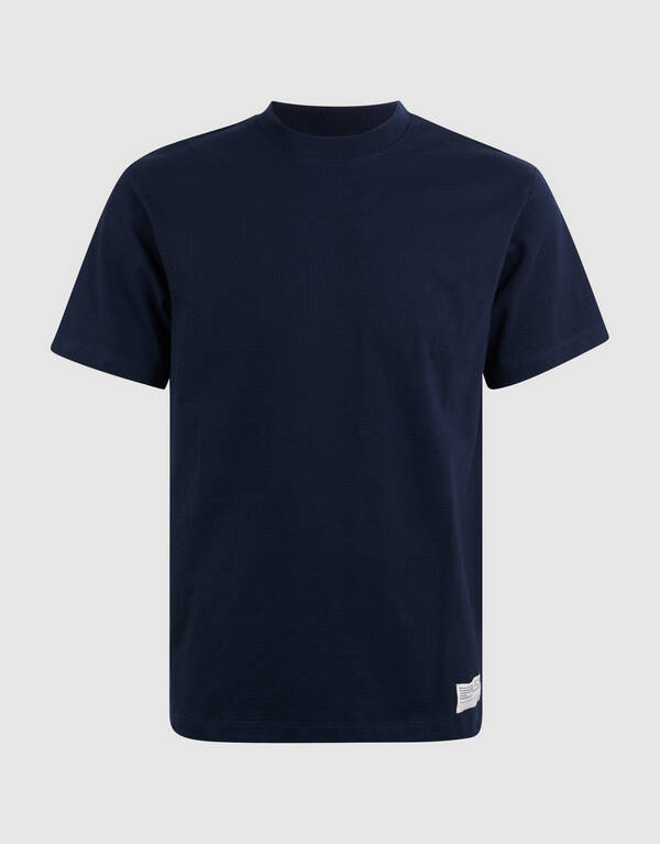 Jacquard Label T-shirt Donkerblauw SHOEBY MEN
