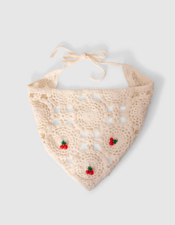 Cherry Crochet Sjaal Gebroken Wit SHOEBY ACCESSOIRES