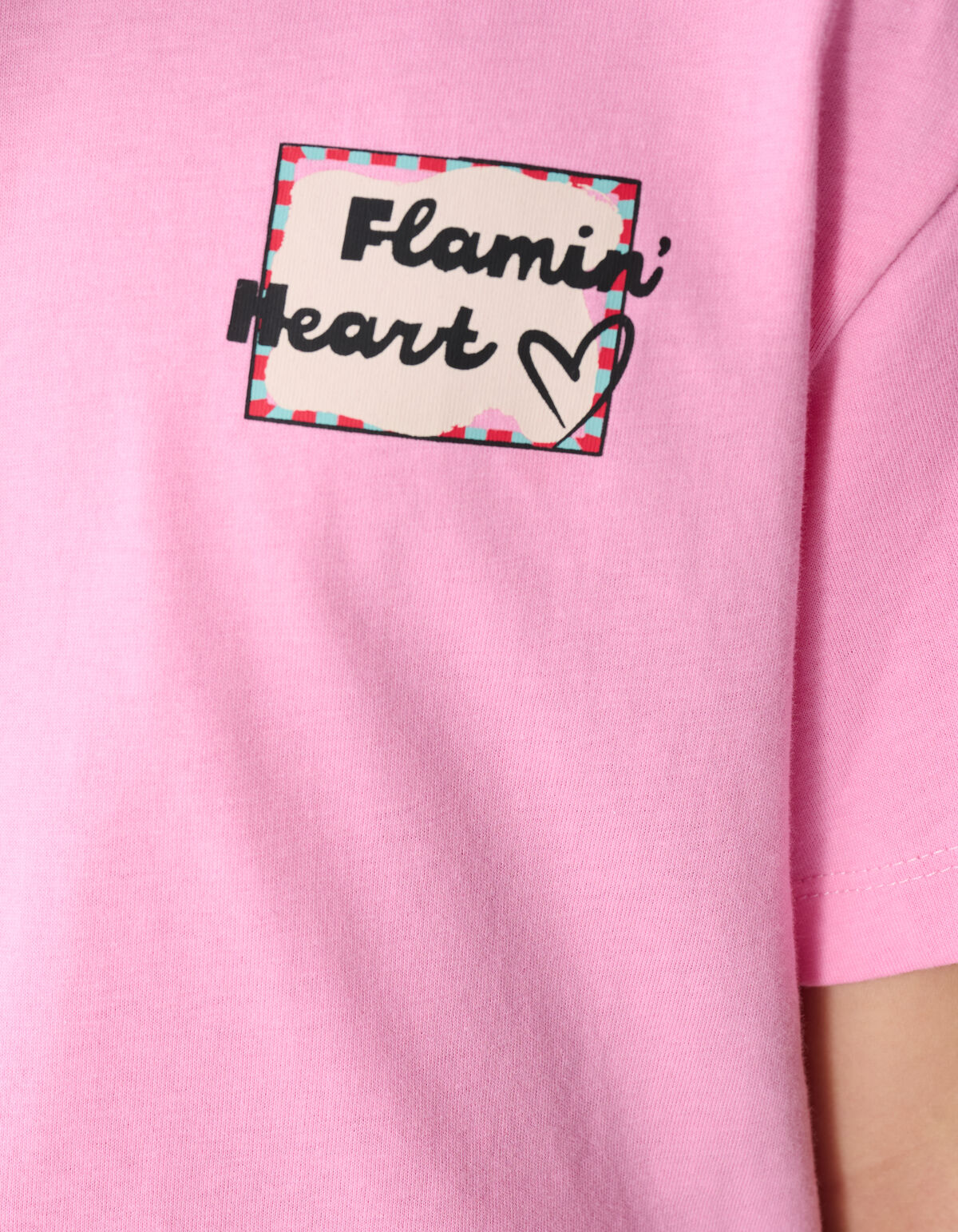 Flamin Heart Artwork T-shirt Roze SHOEBY GIRLS