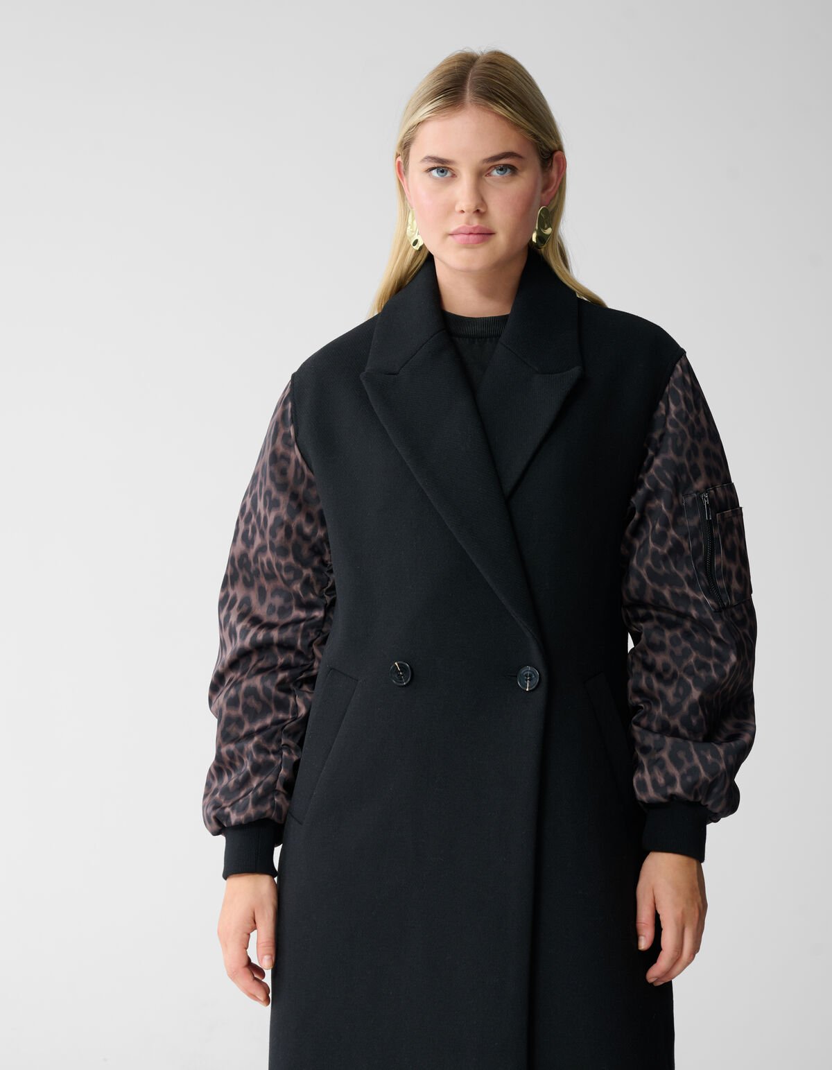 Jacquard Combi Bomber Jas Zwart SHOEBY WOMEN