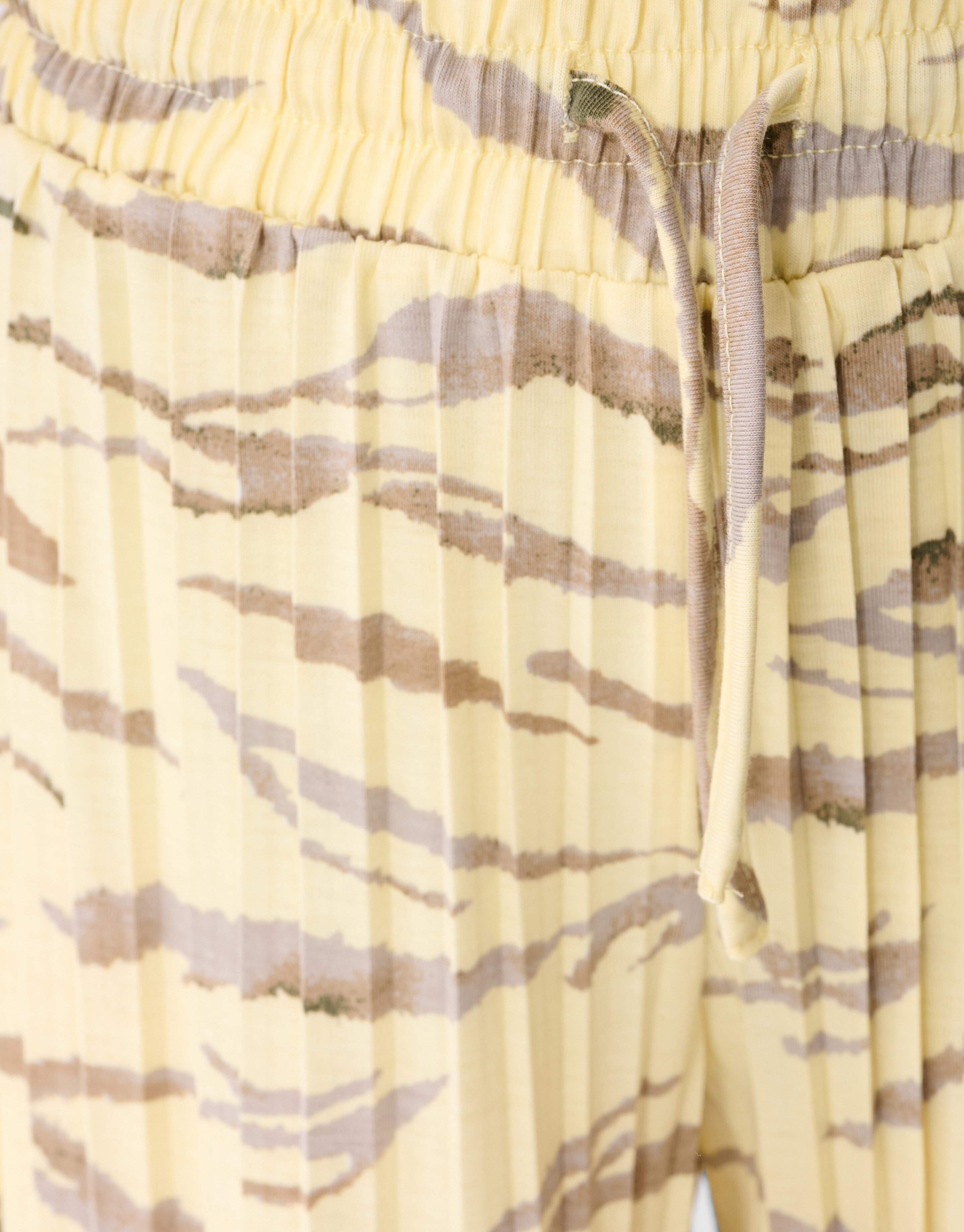 Tijger Pliss&eacute; Broek Lichtgeel SHOEBY GIRLS