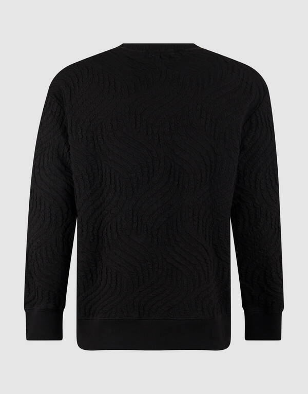 Wave Structuur Sweater Donkerbruin SHOEBY MEN