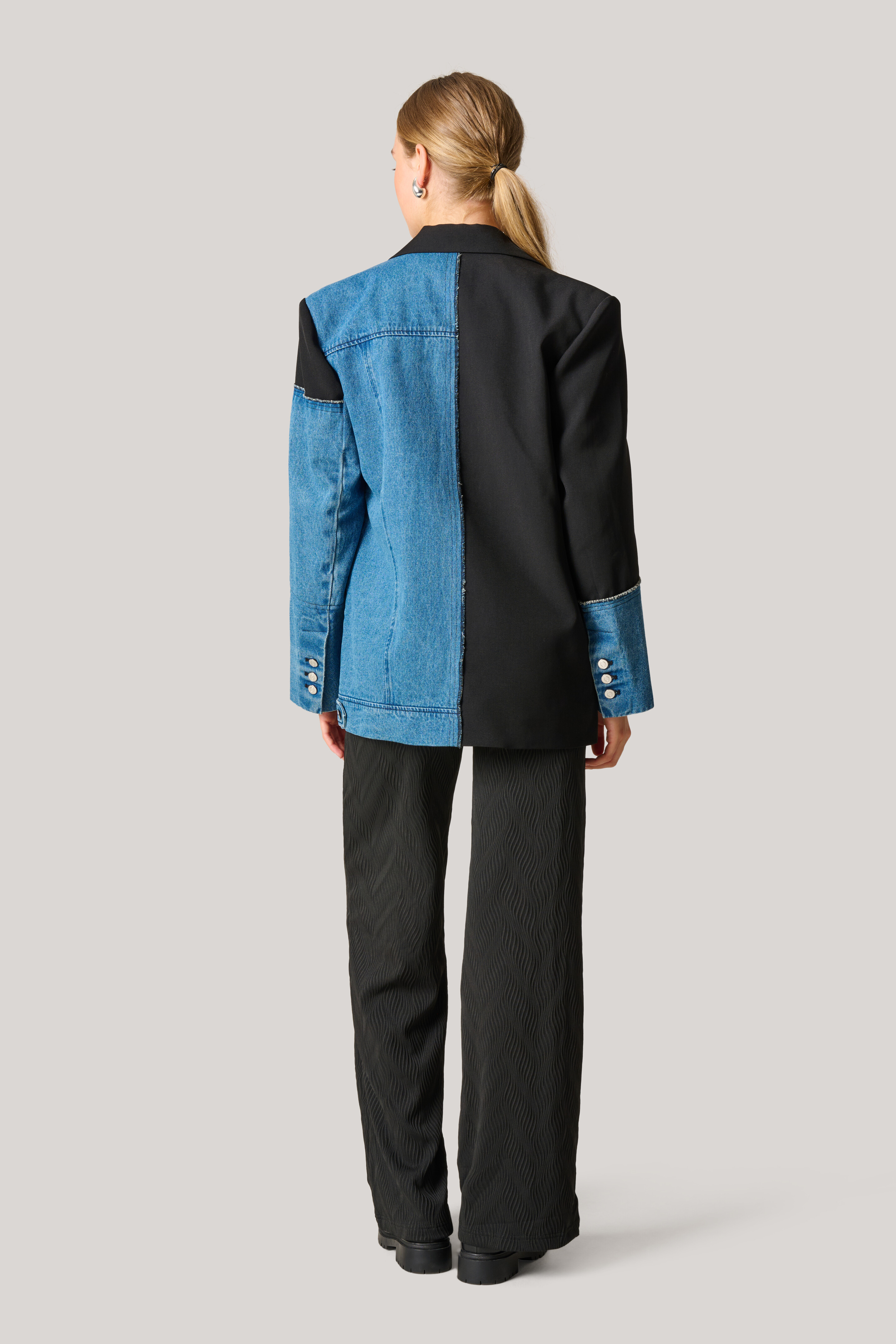 Structure Swirl Broek Zwart SHOEBY WOMEN