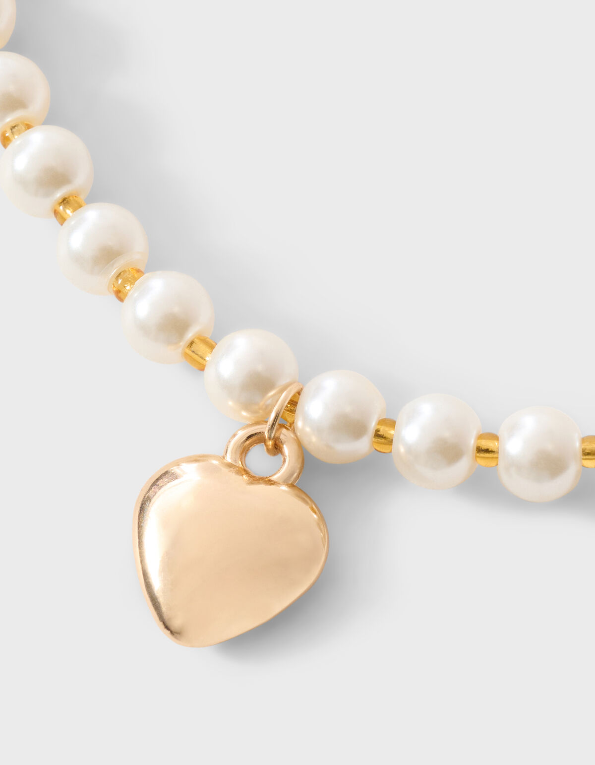 Parel Heart Ketting Goud SHOEBY ACCESSOIRES