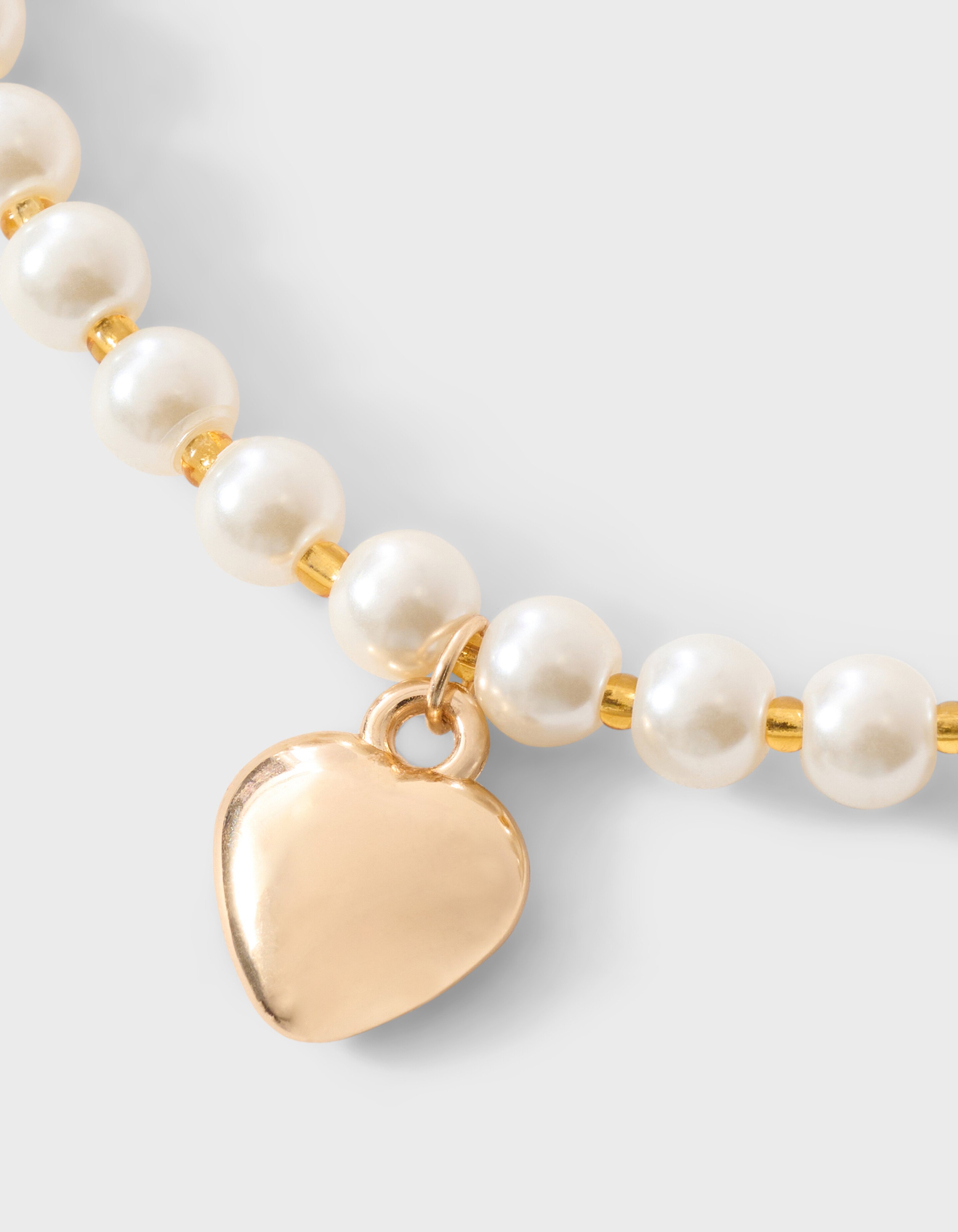 Parel Heart Ketting Goud SHOEBY ACCESSOIRES