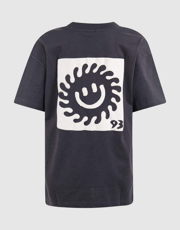 Smiley Sun Artwork T-shirt Donkergrijs SHOEBY BOYS