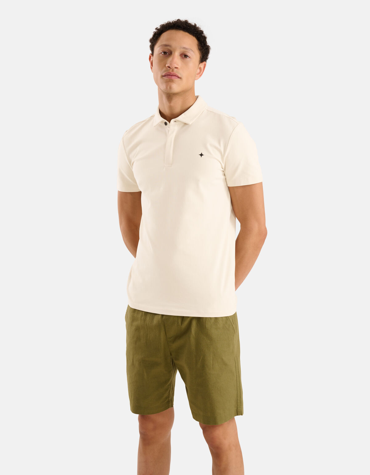 Jersey Polo Gebroken Wit SHOEBY MEN