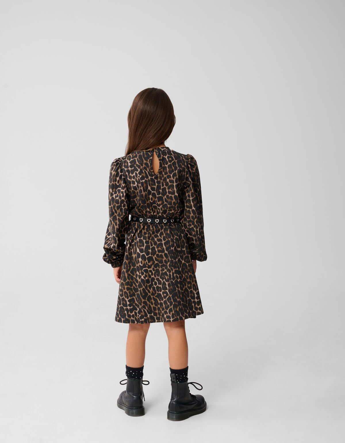 Printed Leopard Jurk Bruin SHOEBY GIRLS