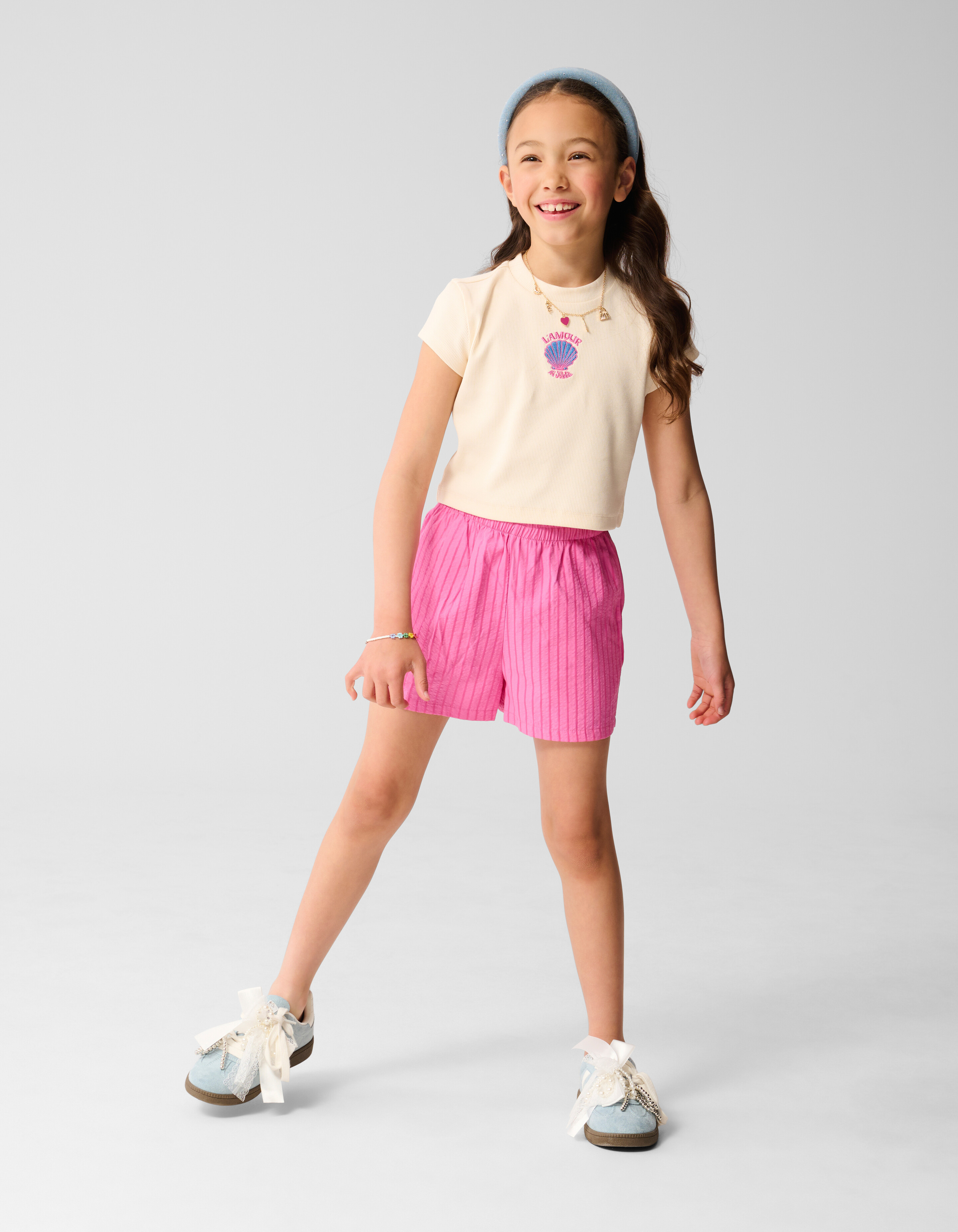 L'amour Crop Top Gebroken Wit SHOEBY GIRLS