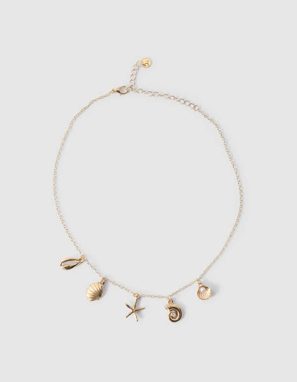 Shell Charm Ketting Goud SHOEBY ACCESSOIRES