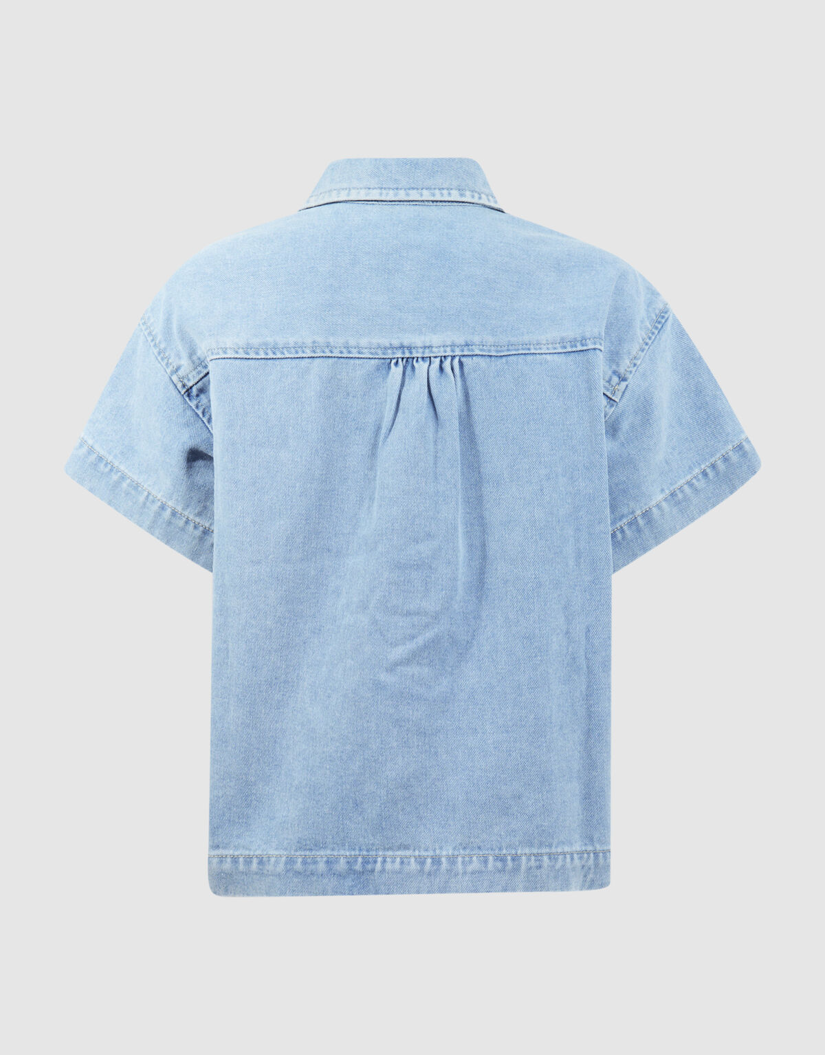 Crochet Denim Blouse Lichtblauw SHOEBY GIRLS