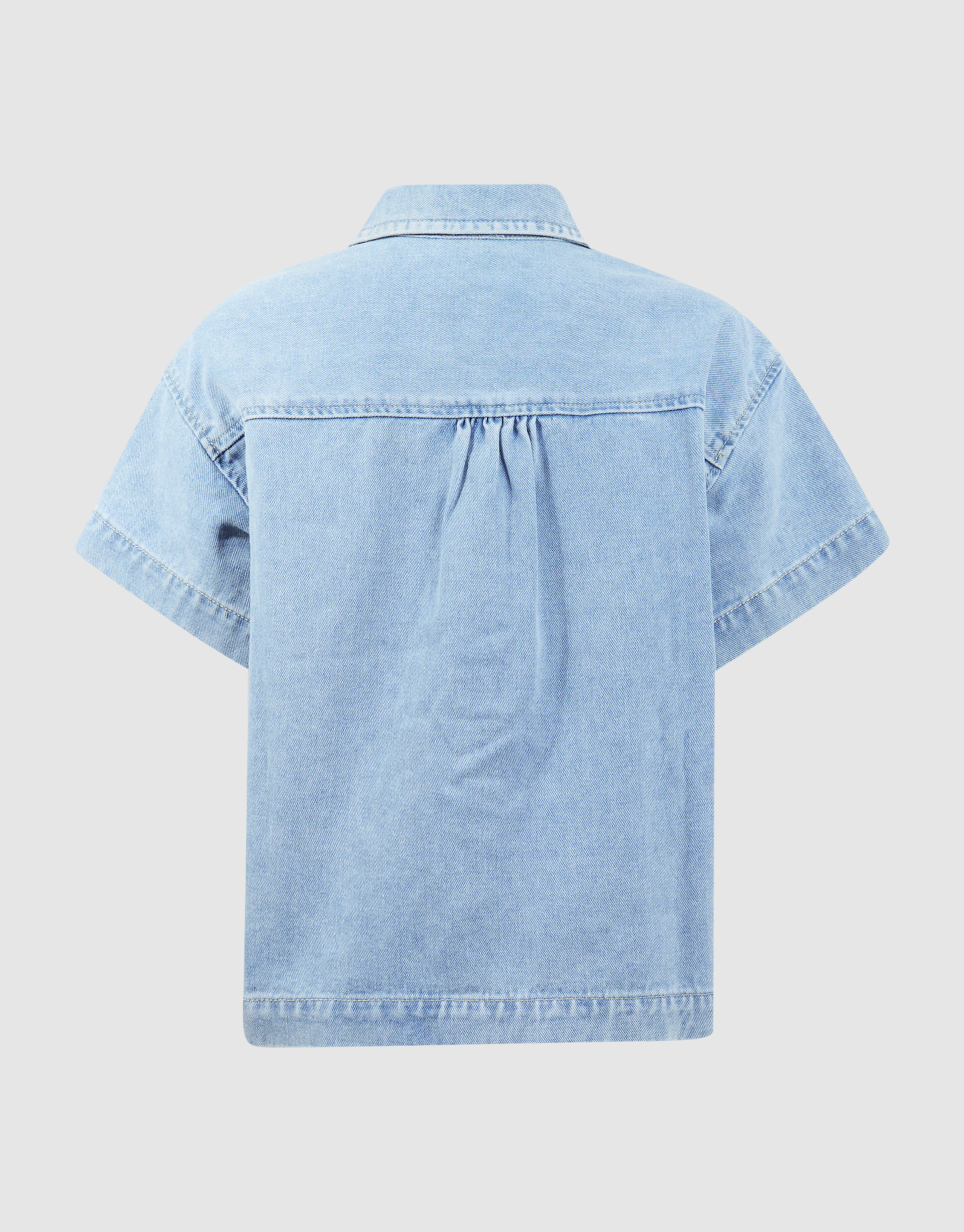 Crochet Denim Blouse Lichtblauw SHOEBY GIRLS