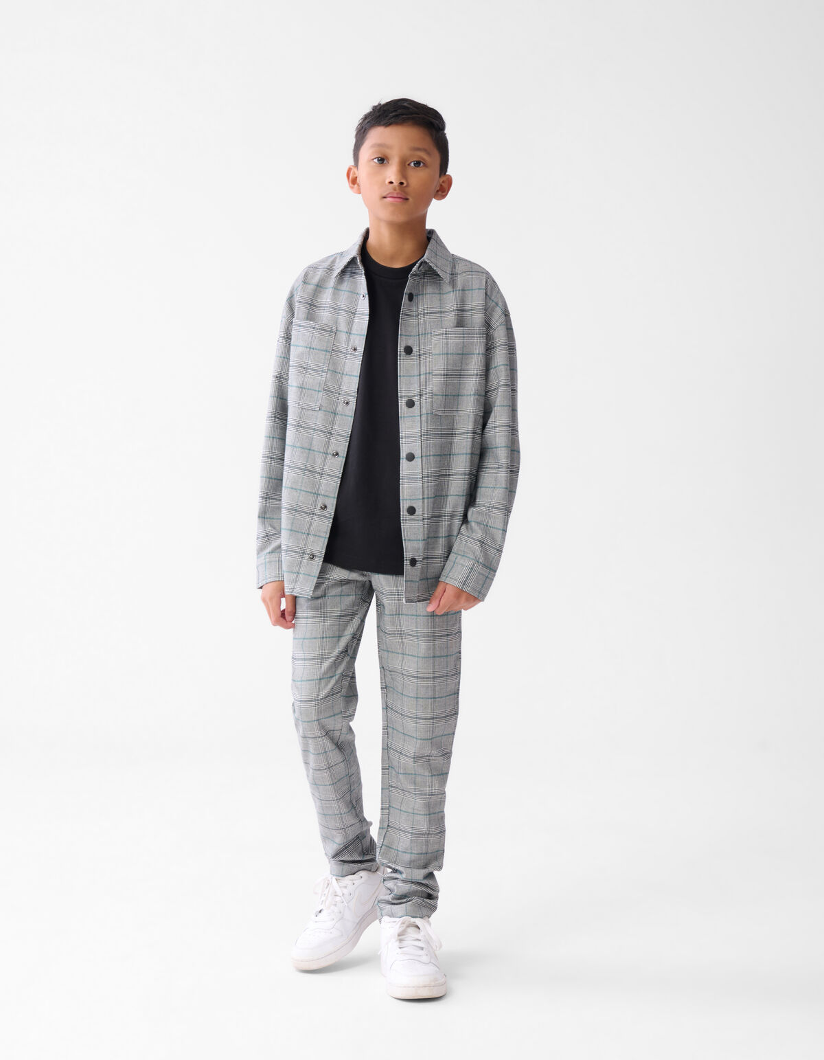 Ruiten Overshirt Grijs SHOEBY BOYS