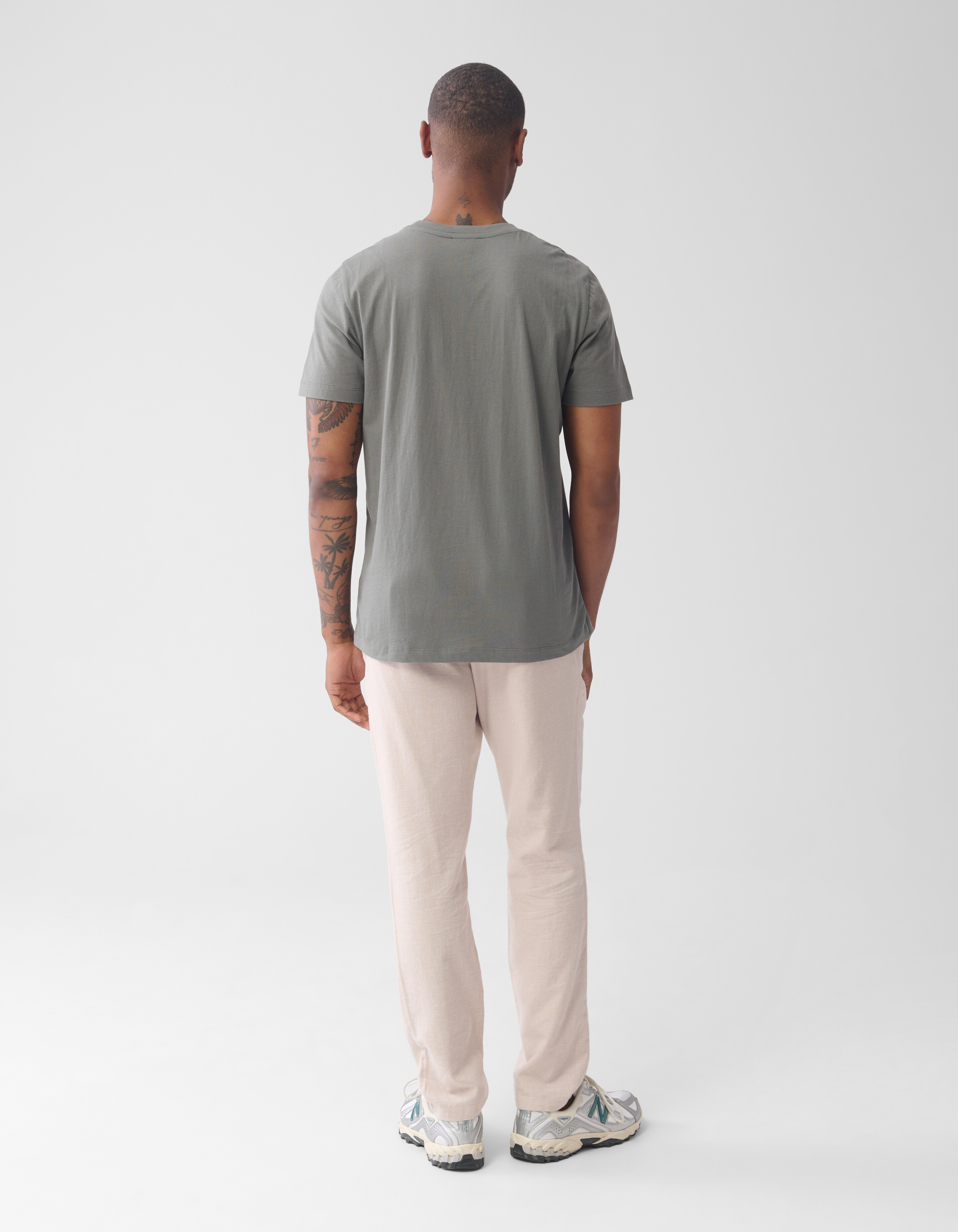 Flower Block T-shirt Donkergroen SHOEBY MEN