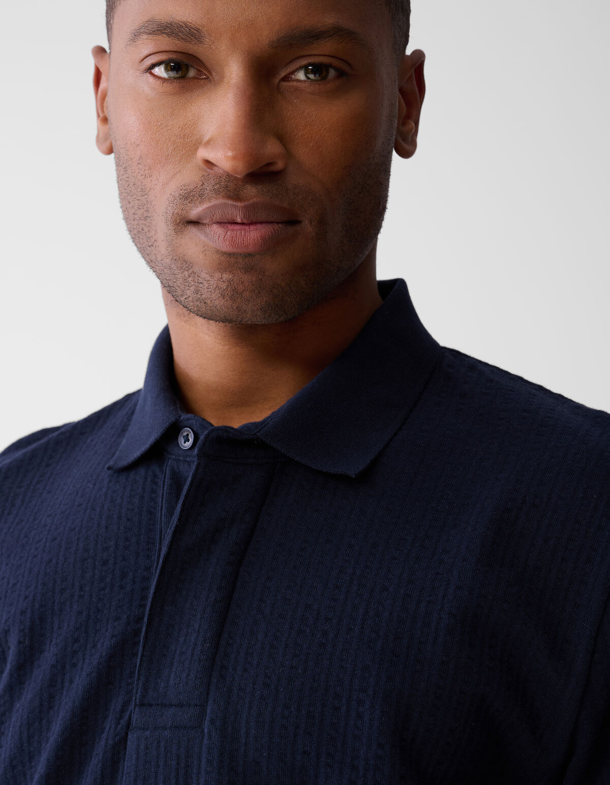 Structuur Polo Donkerblauw SHOEBY MEN