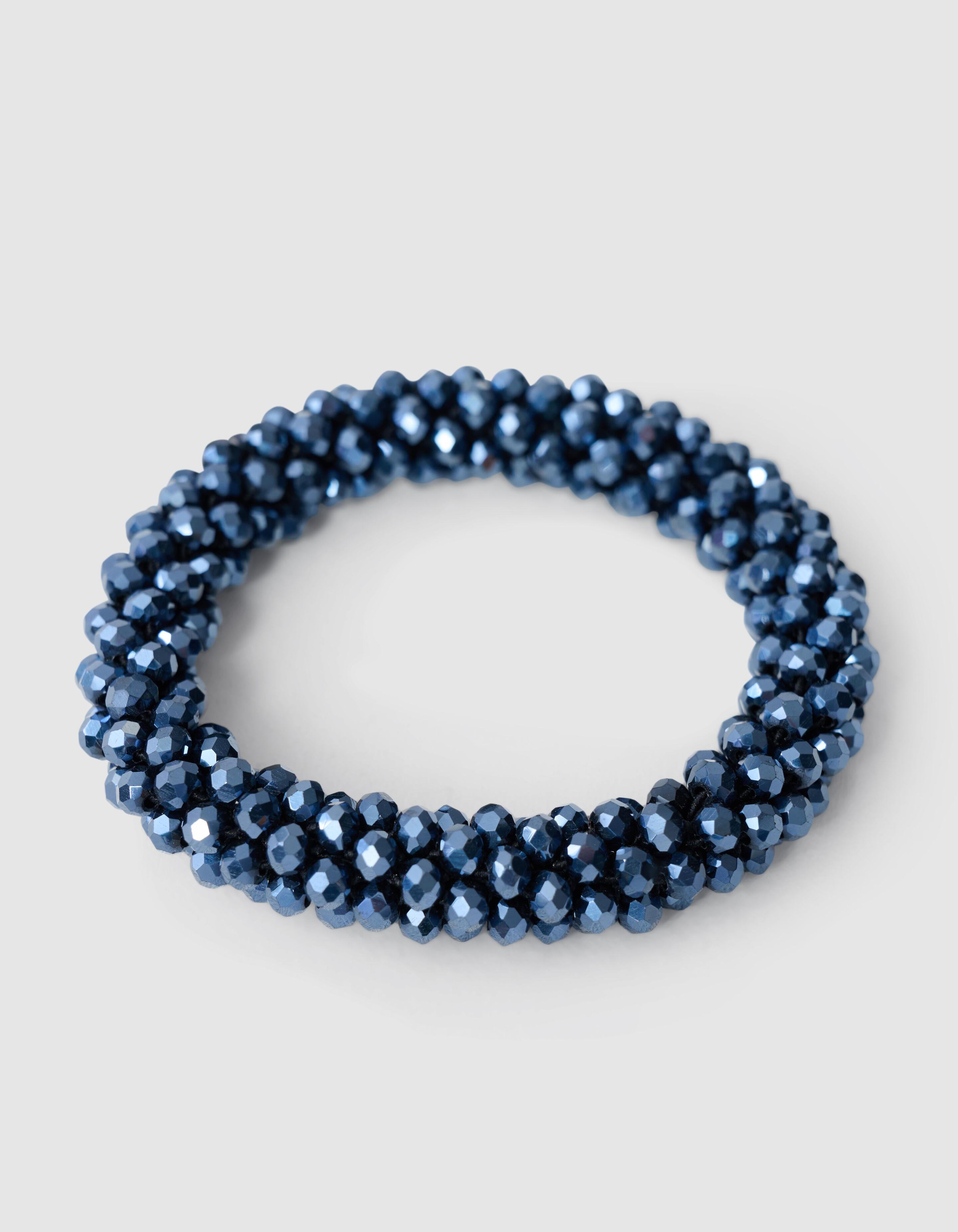 Beaded Haarelastiek Donkerblauw SHOEBY ACCESSOIRES