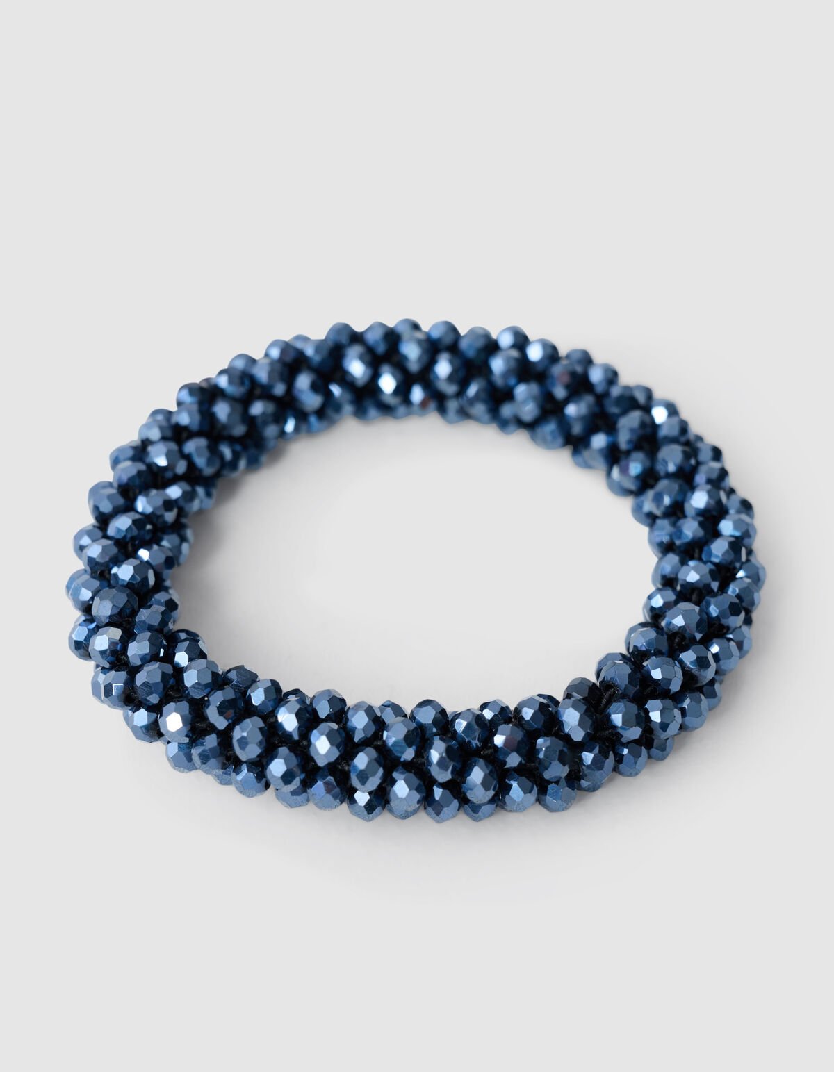 Beaded Haarelastiek Donkerblauw SHOEBY ACCESSOIRES