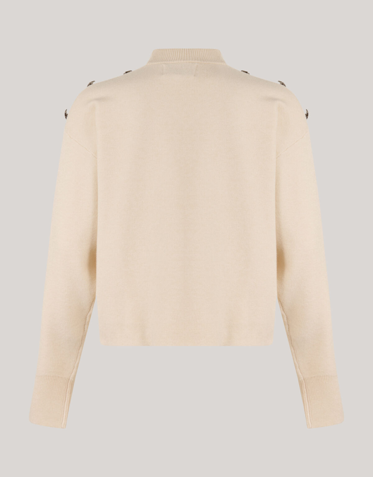 Strass Button Trui Gebroken Wit SHOEBY WOMEN