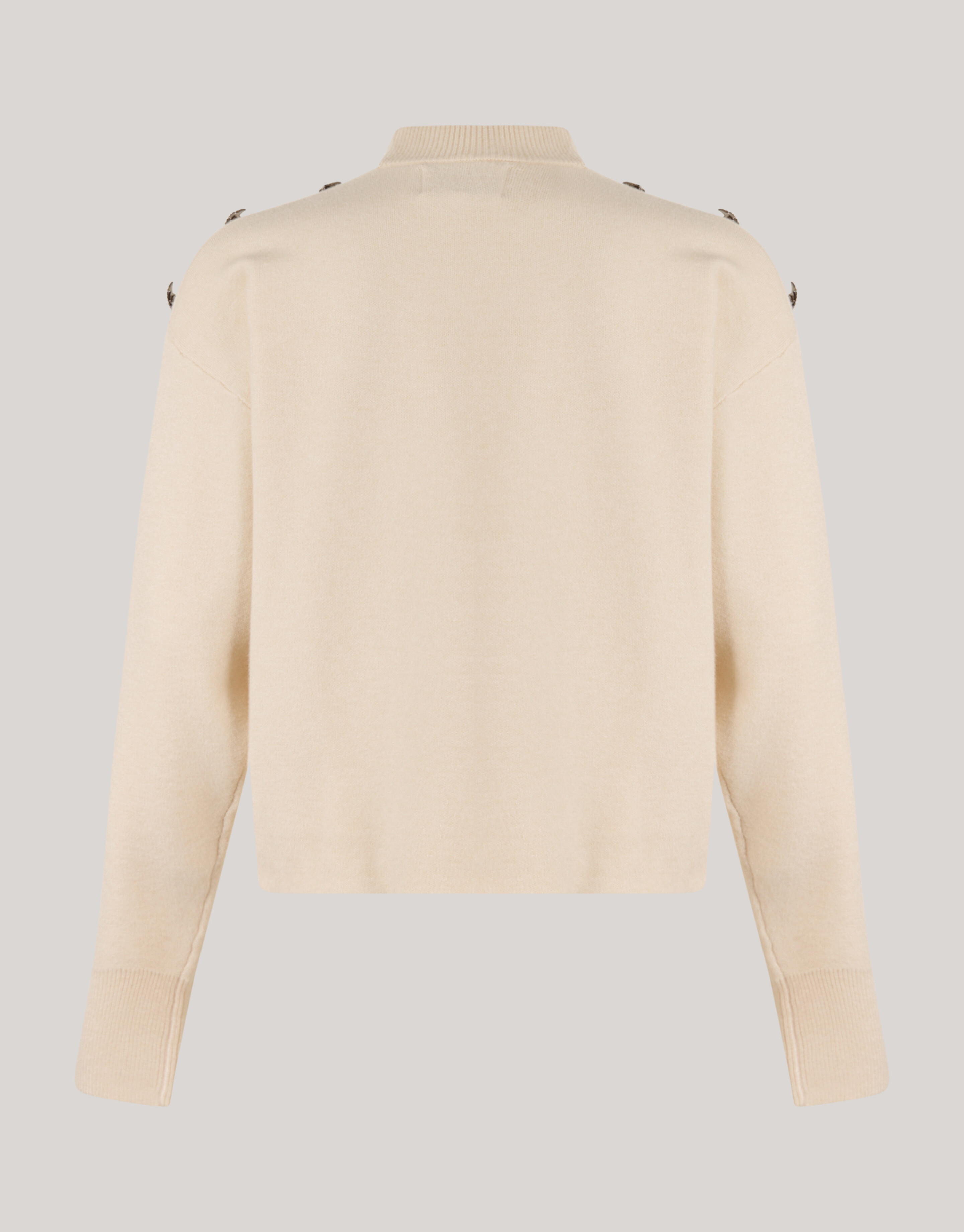 Strass Button Trui Gebroken Wit SHOEBY WOMEN