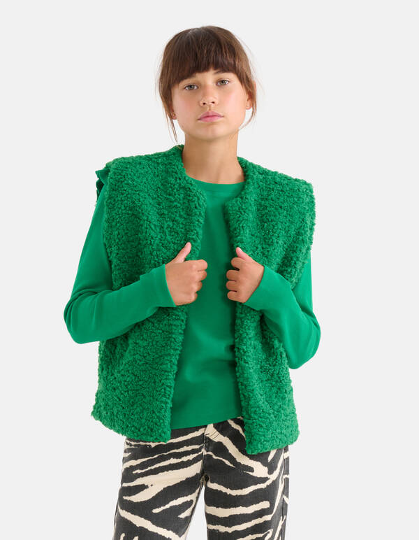 Teddy Gilet Groen SHOEBY GIRLS
