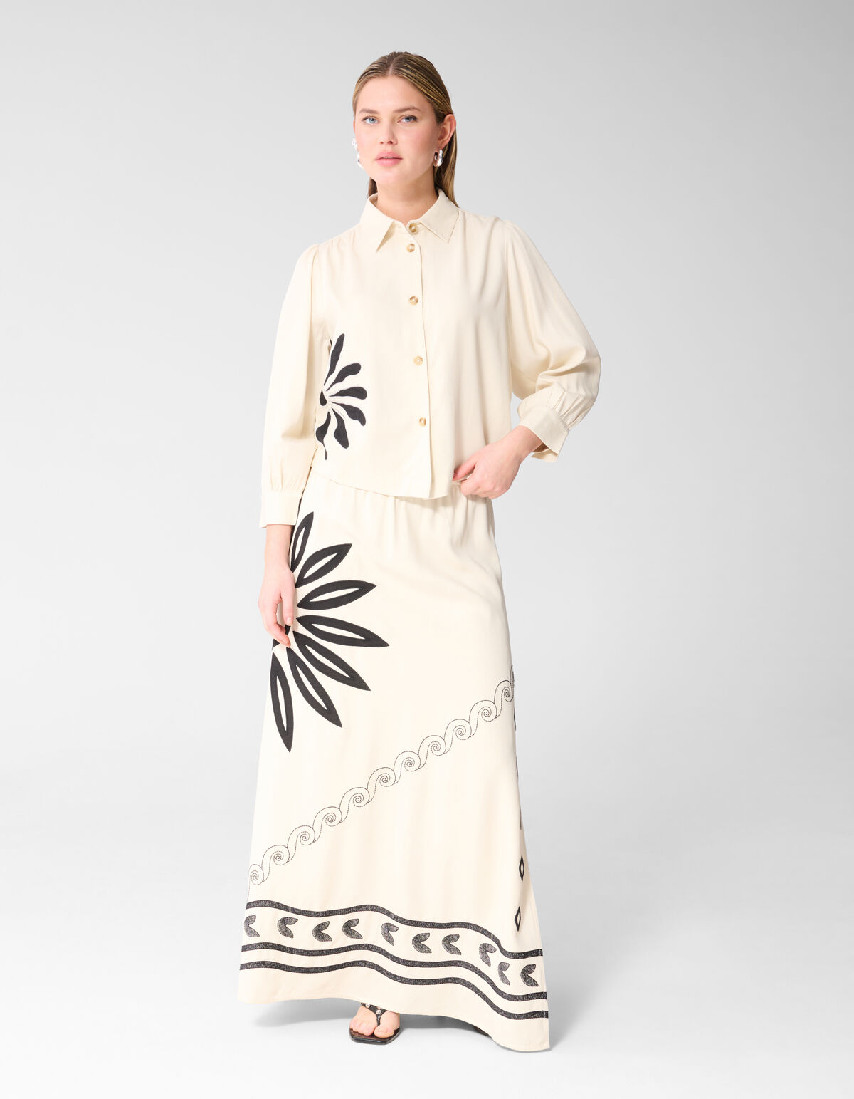 Embroidery Blouse Gebroken Wit SHOEBY WOMEN