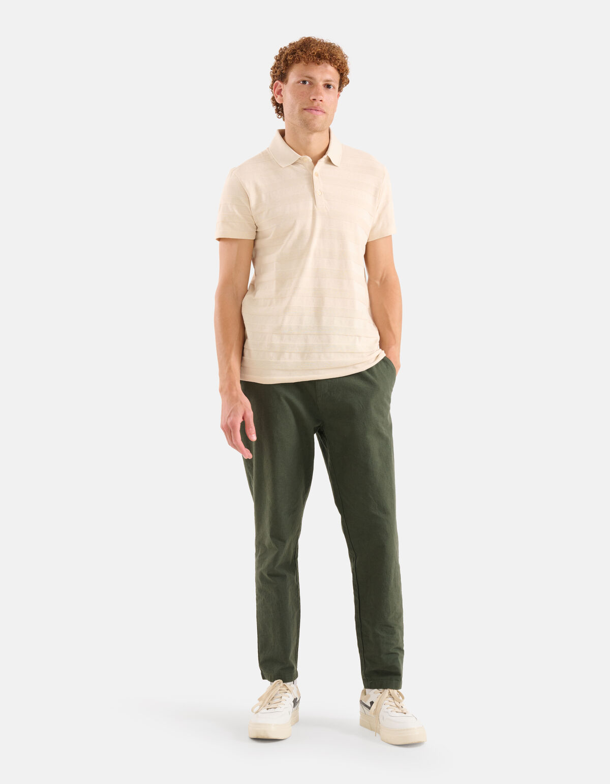 Linnen Broek Donkergroen SHOEBY MEN