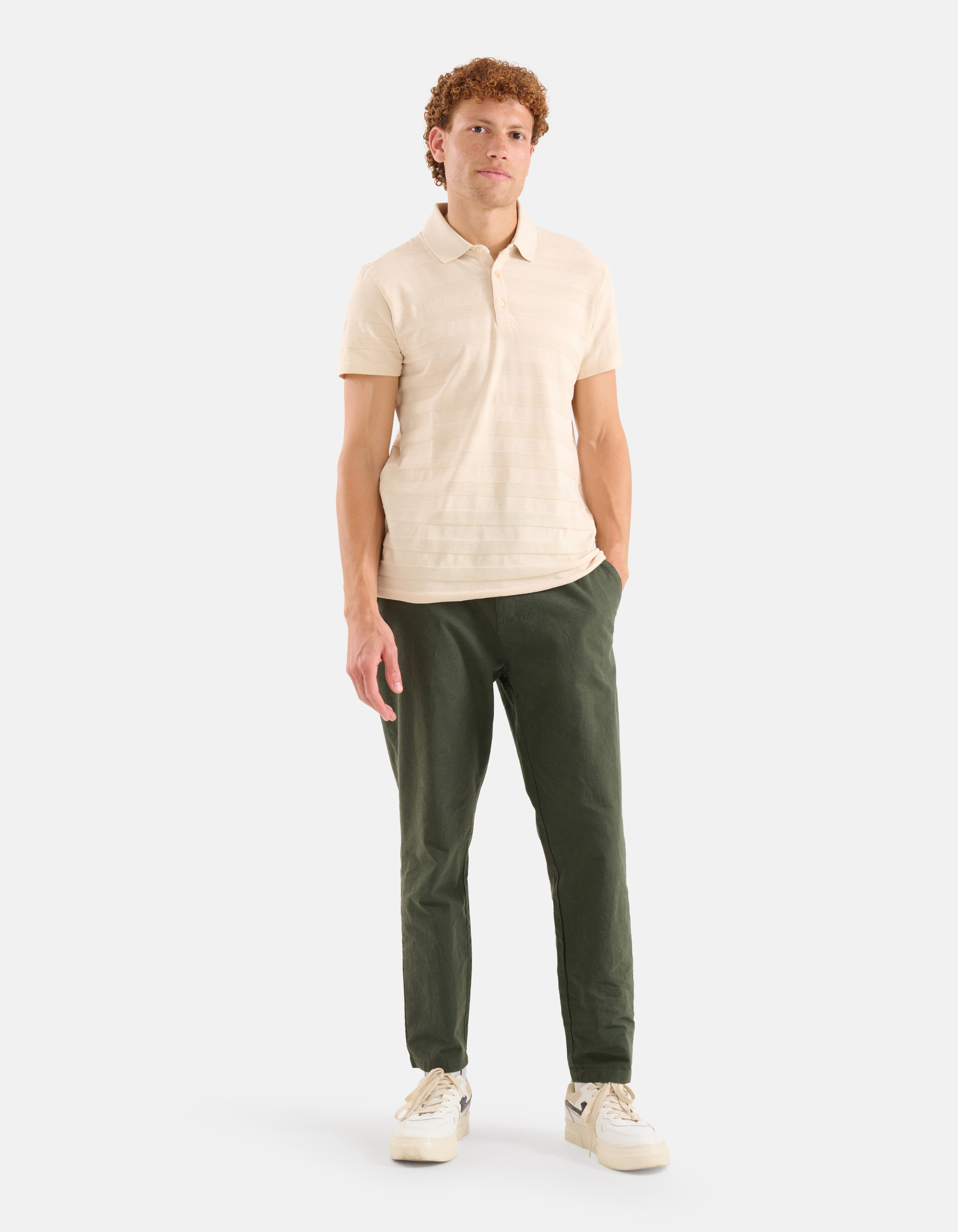 Linnen Broek Donkergroen SHOEBY MEN
