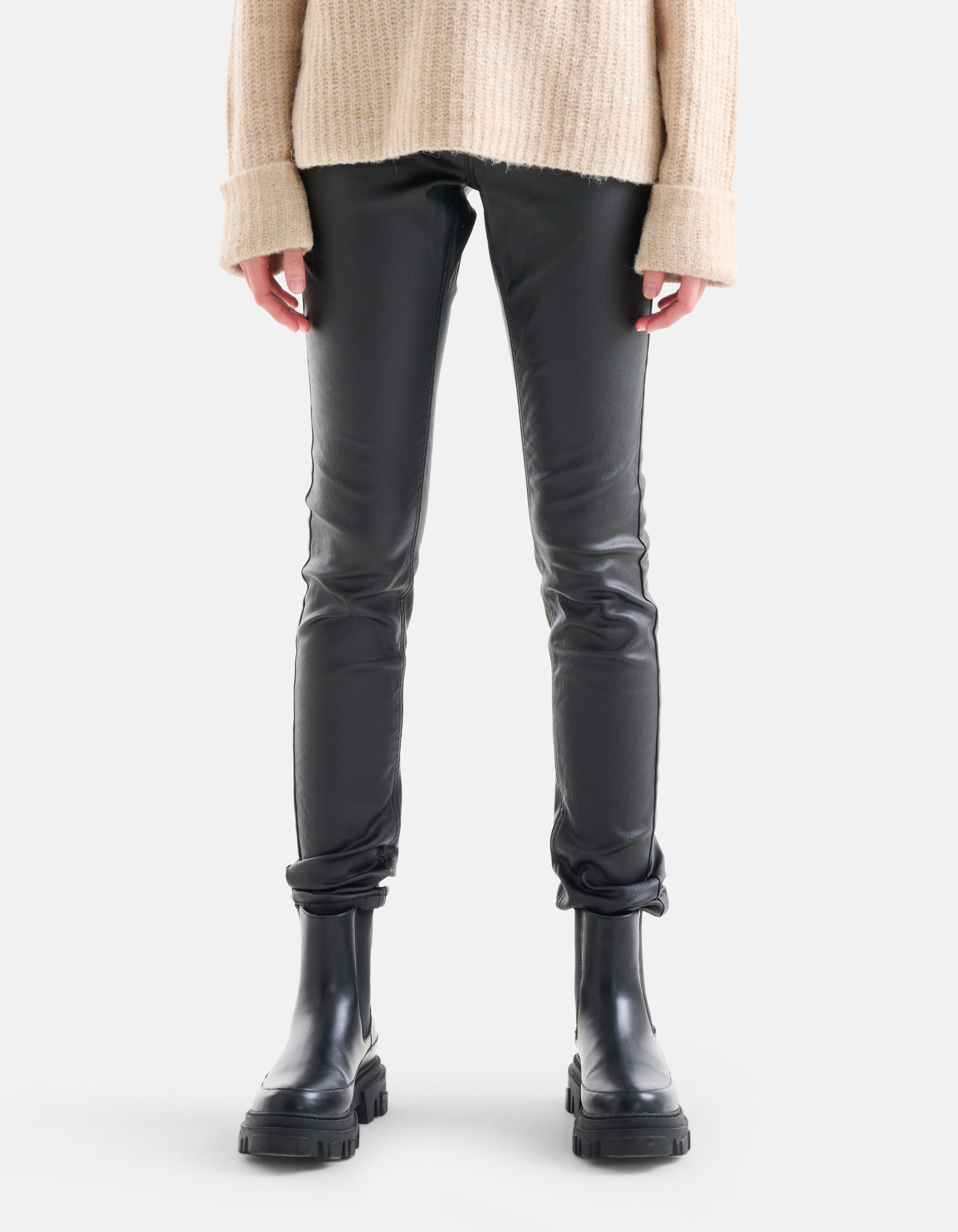 Coated Broek Zwart Eksept
