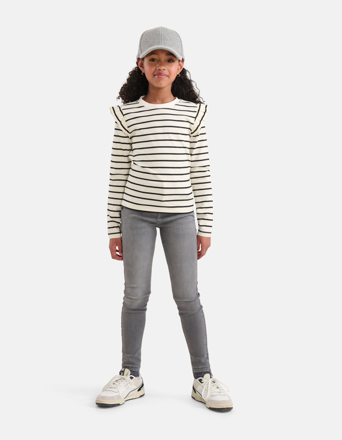 Gestreepte Longsleeve Gebroken Wit SHOEBY GIRLS