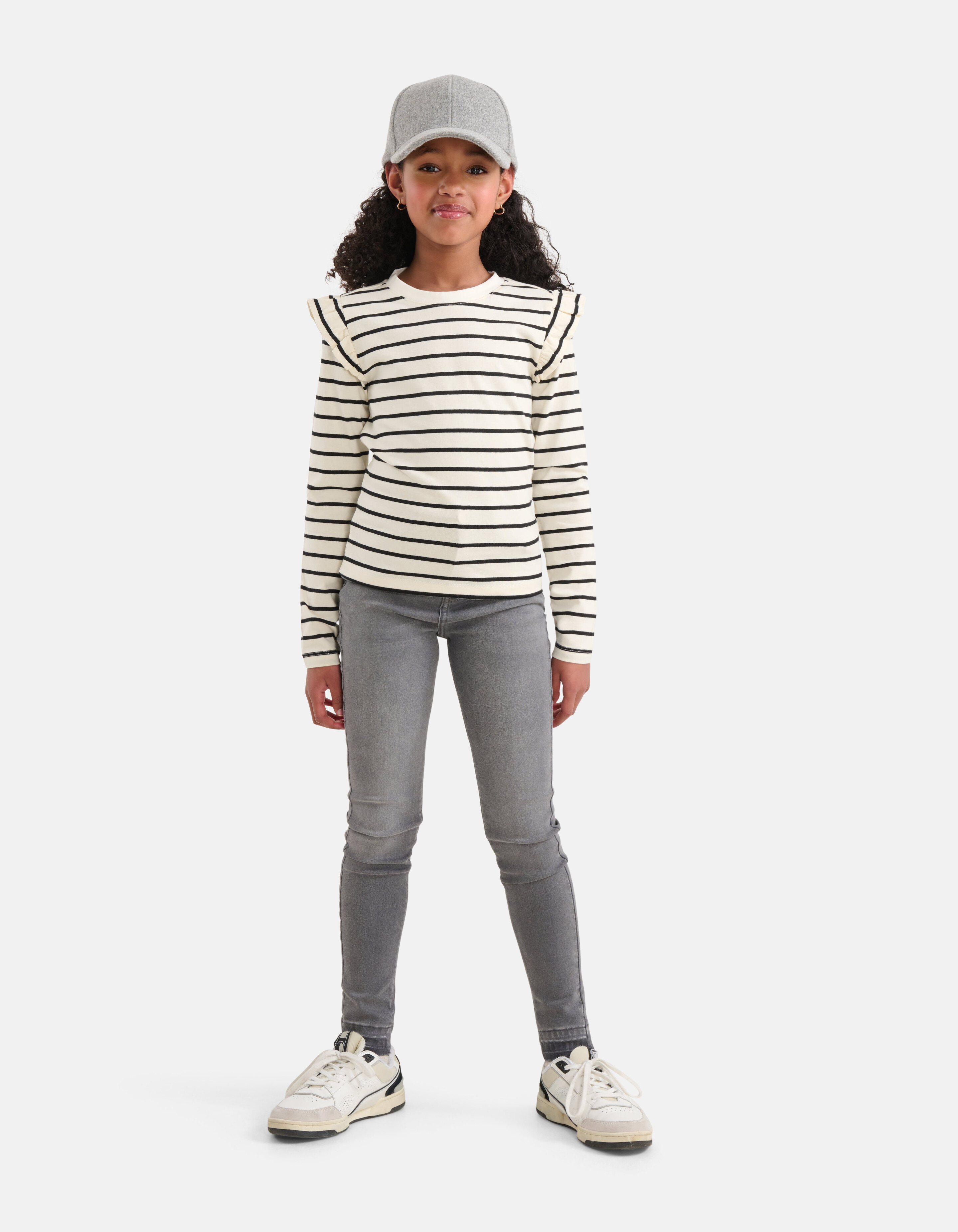 Gestreepte Longsleeve Gebroken Wit SHOEBY GIRLS